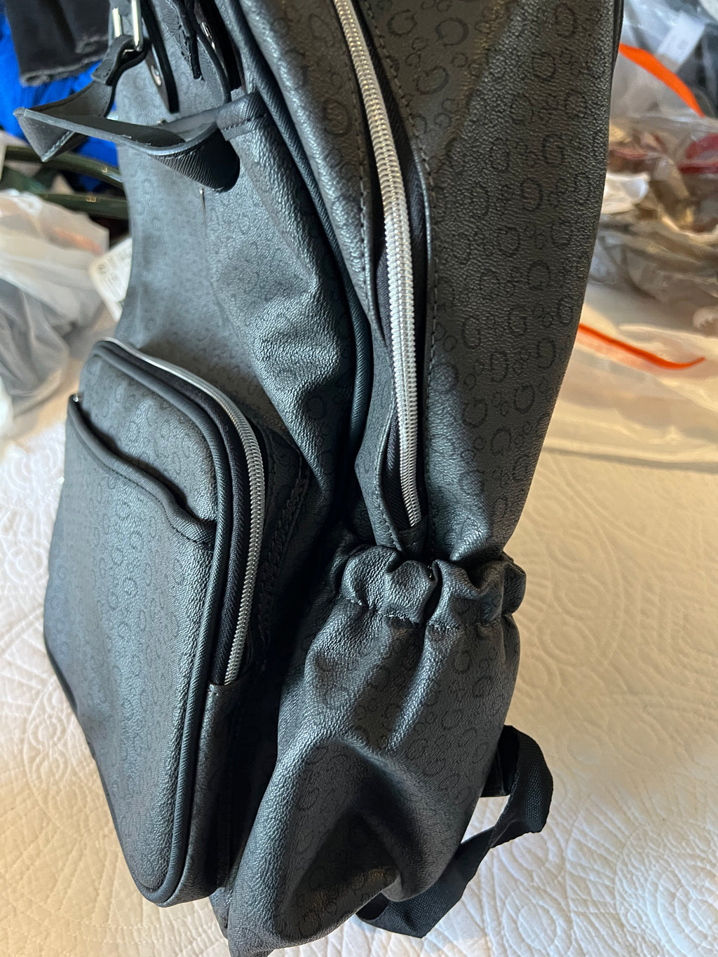 Guess large grey/black back pack