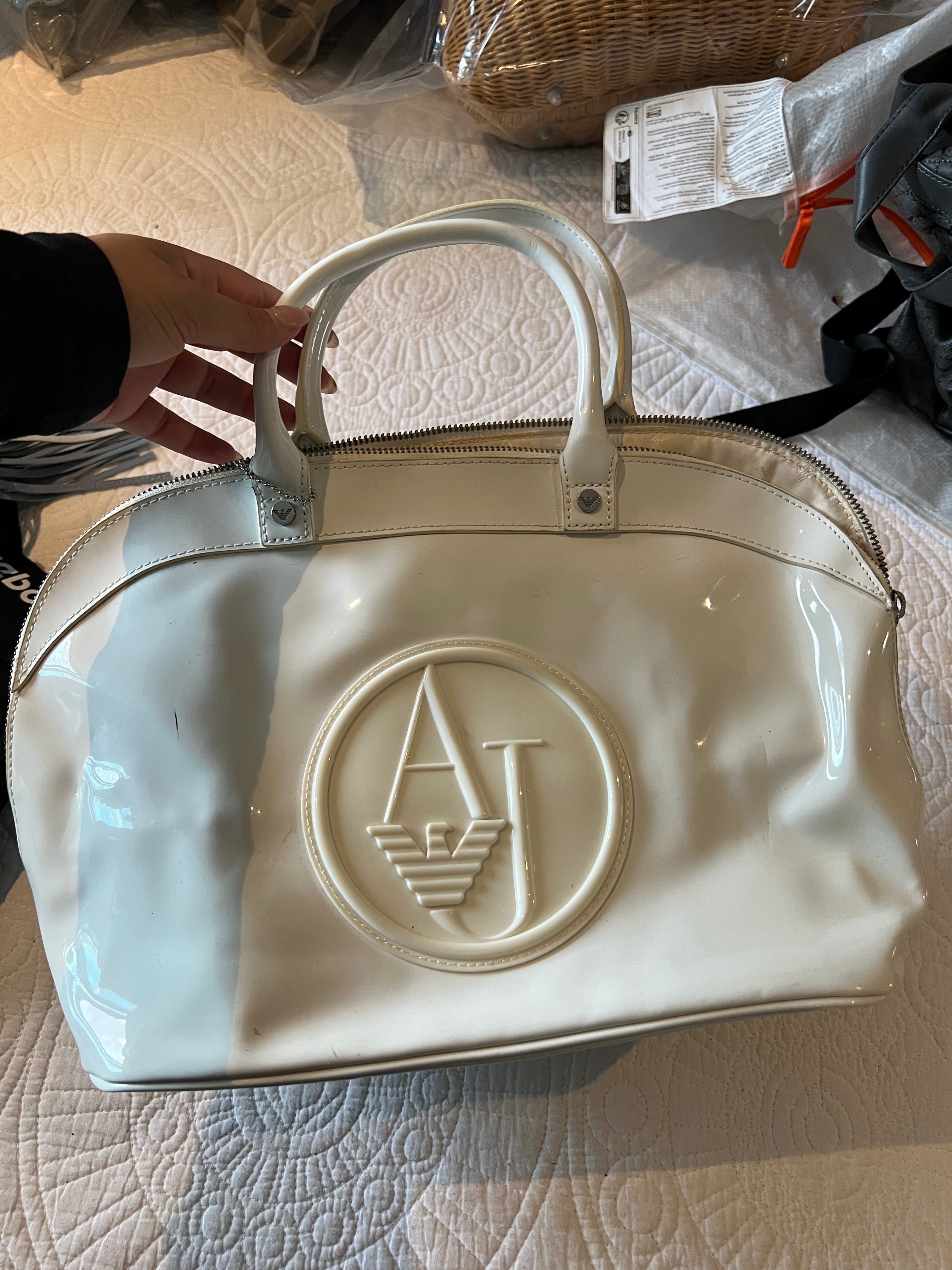 Armani Jeans White Med bag