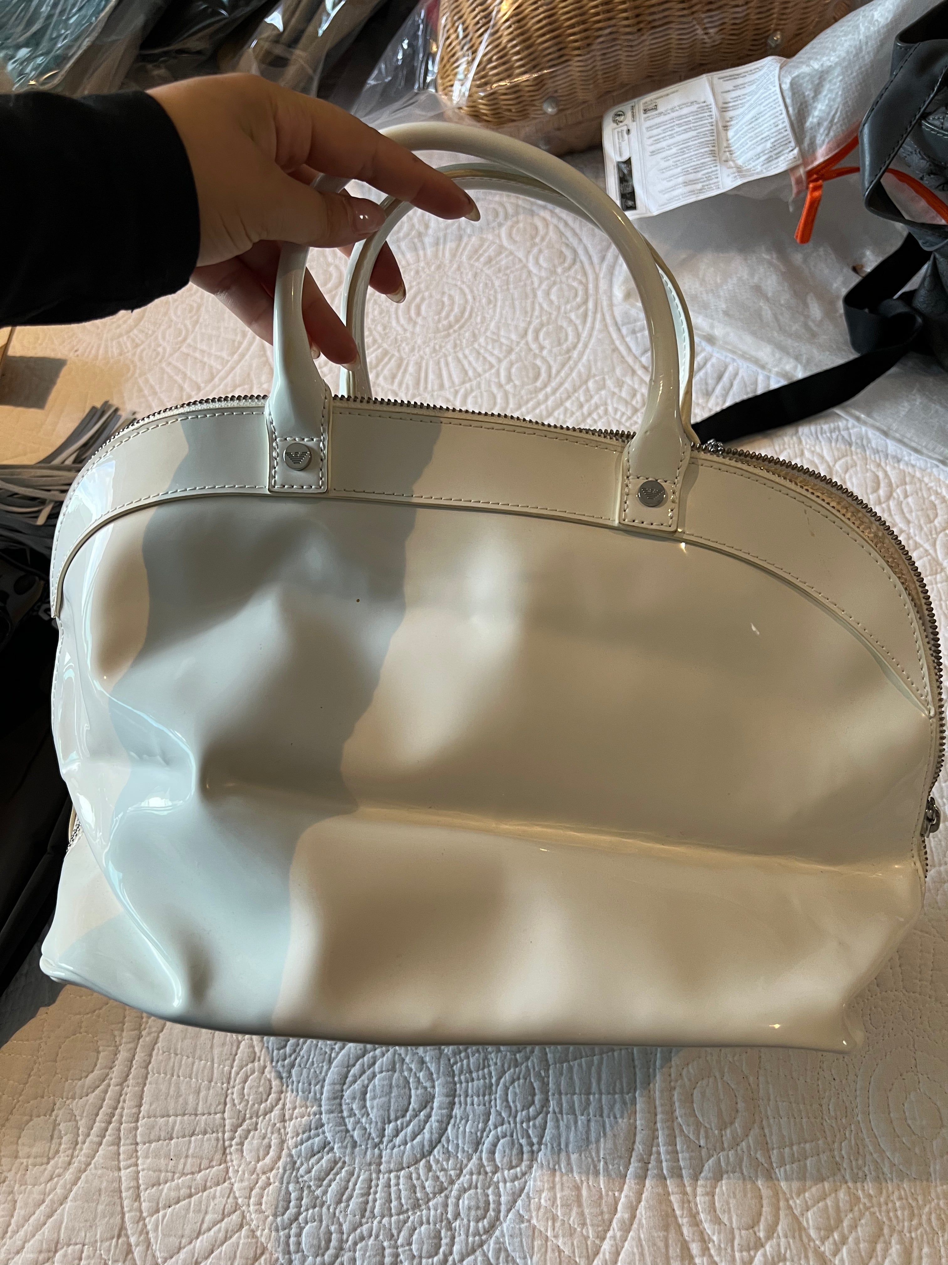 Armani Jeans White Med bag