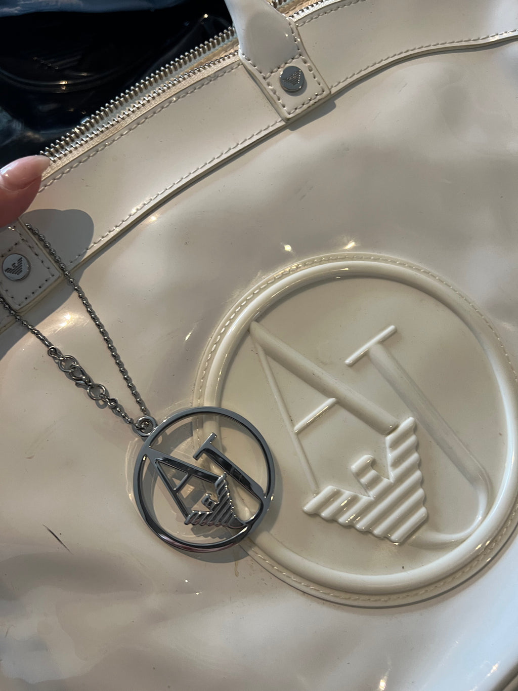 Armani Jeans White Med bag