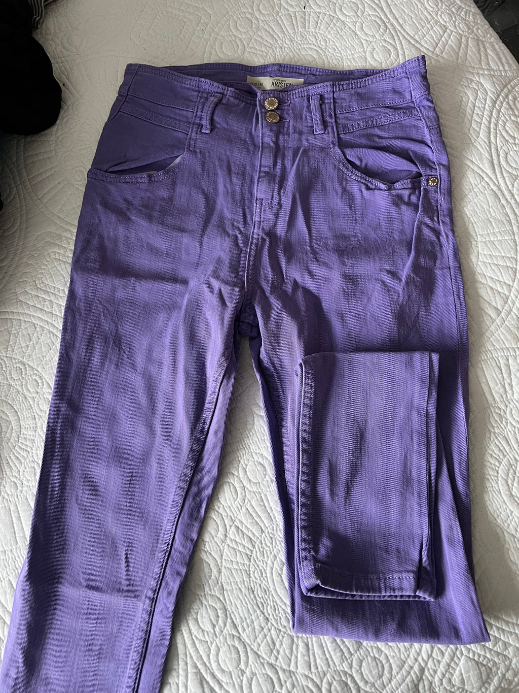 Purple skinny jean / Tall / Mid rise