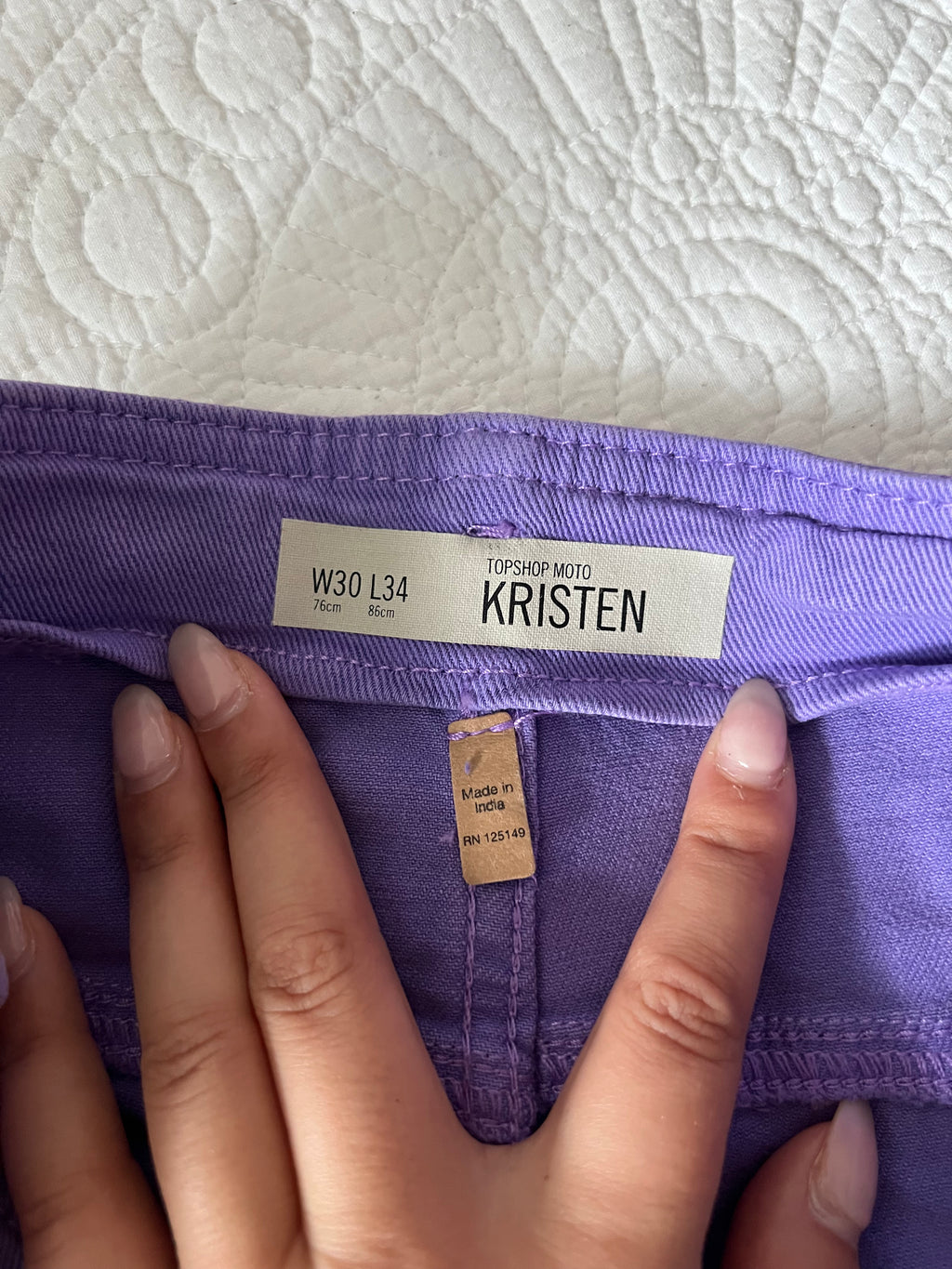 Purple skinny jean / Tall / Mid rise