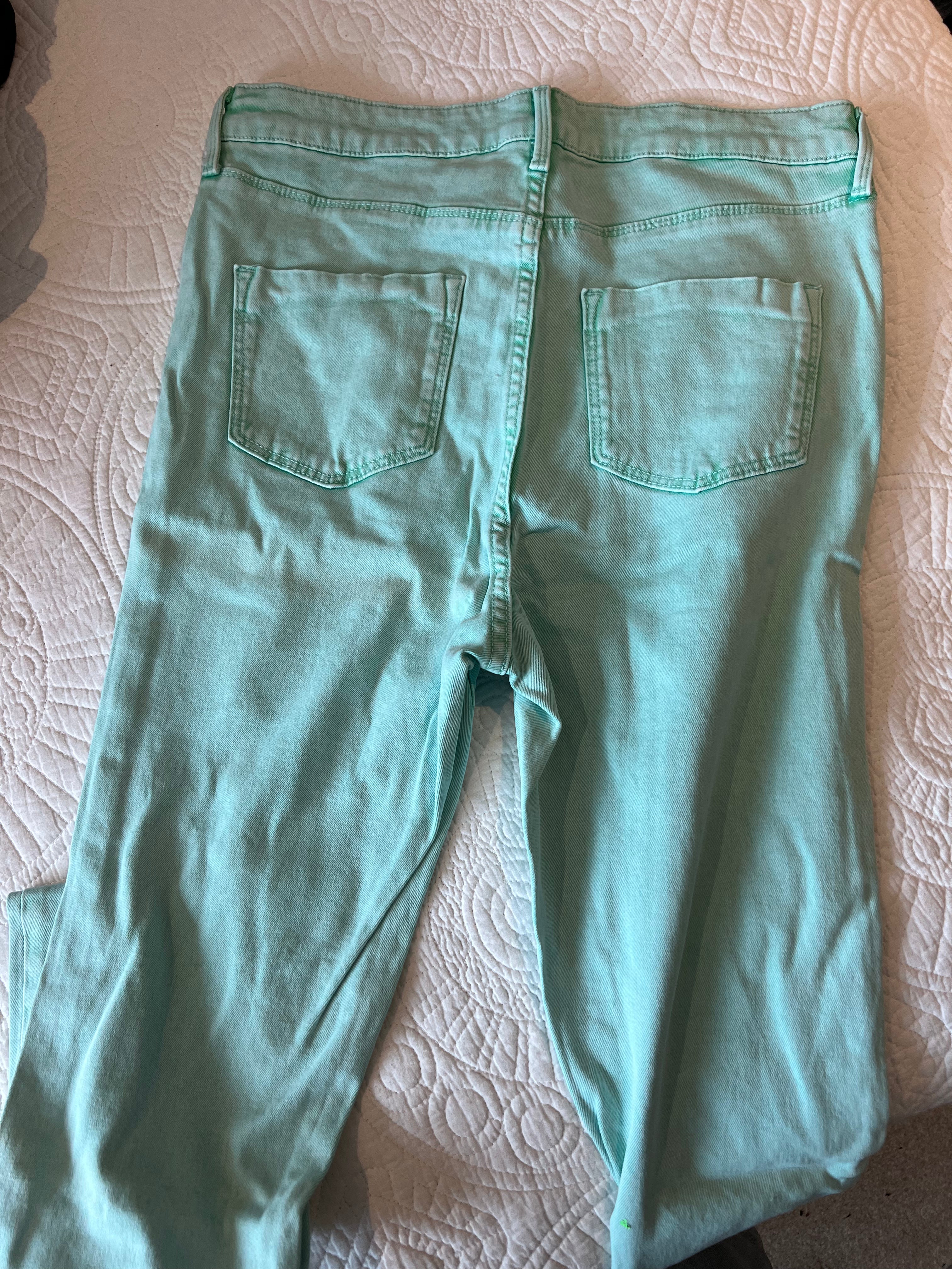 Cyan blue skinny jeans / tall / Mid rise