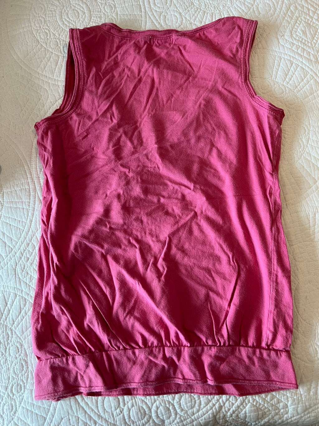 Pink V neck top