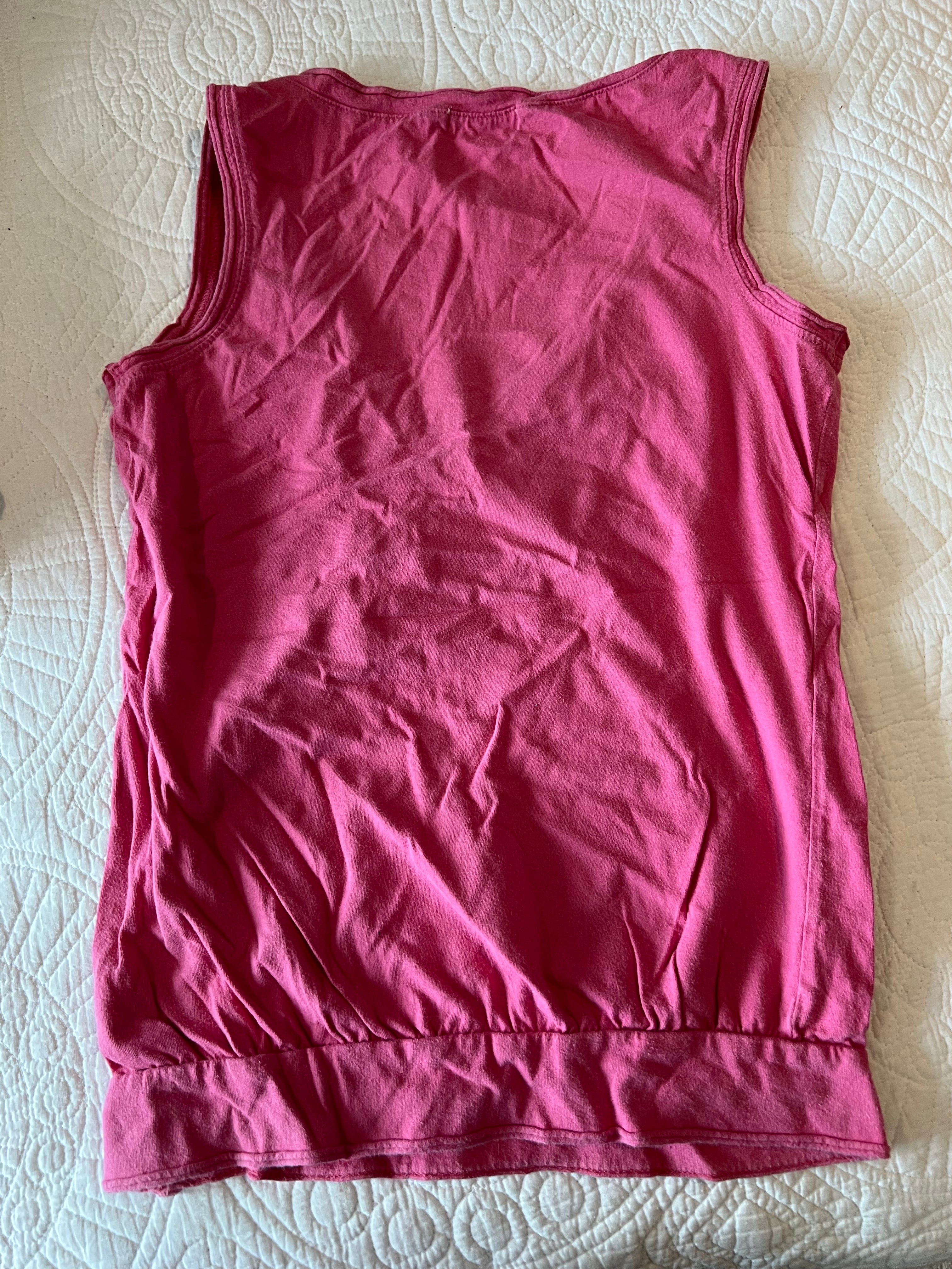 Pink V neck top