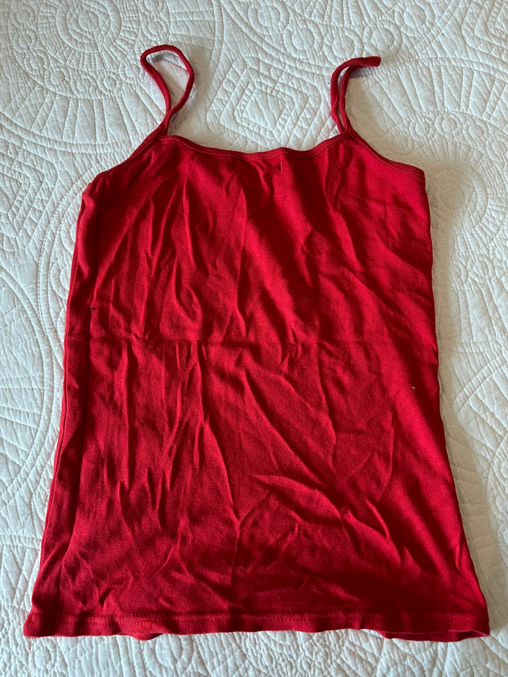 Red spaghetti strap vest