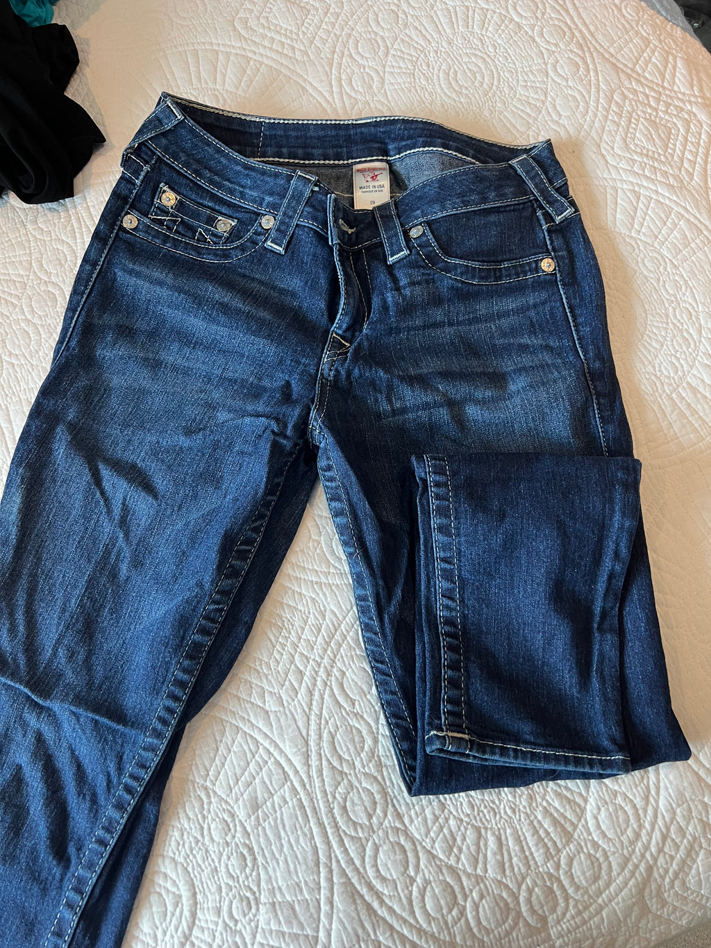 skinny jeans / Low rise / Dark blue wash