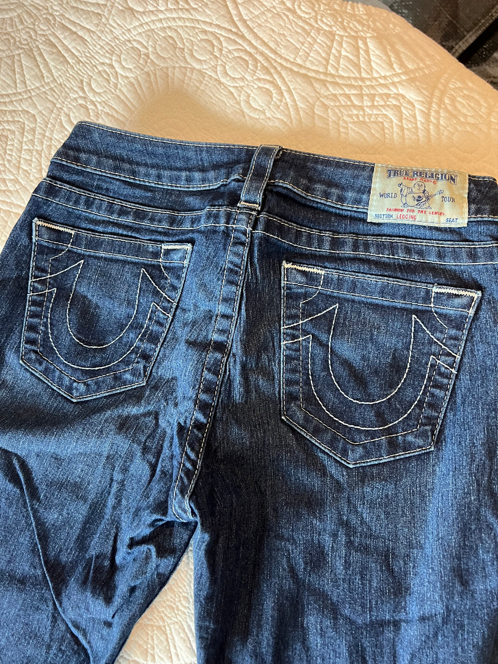 skinny jeans / Low rise / Dark blue wash