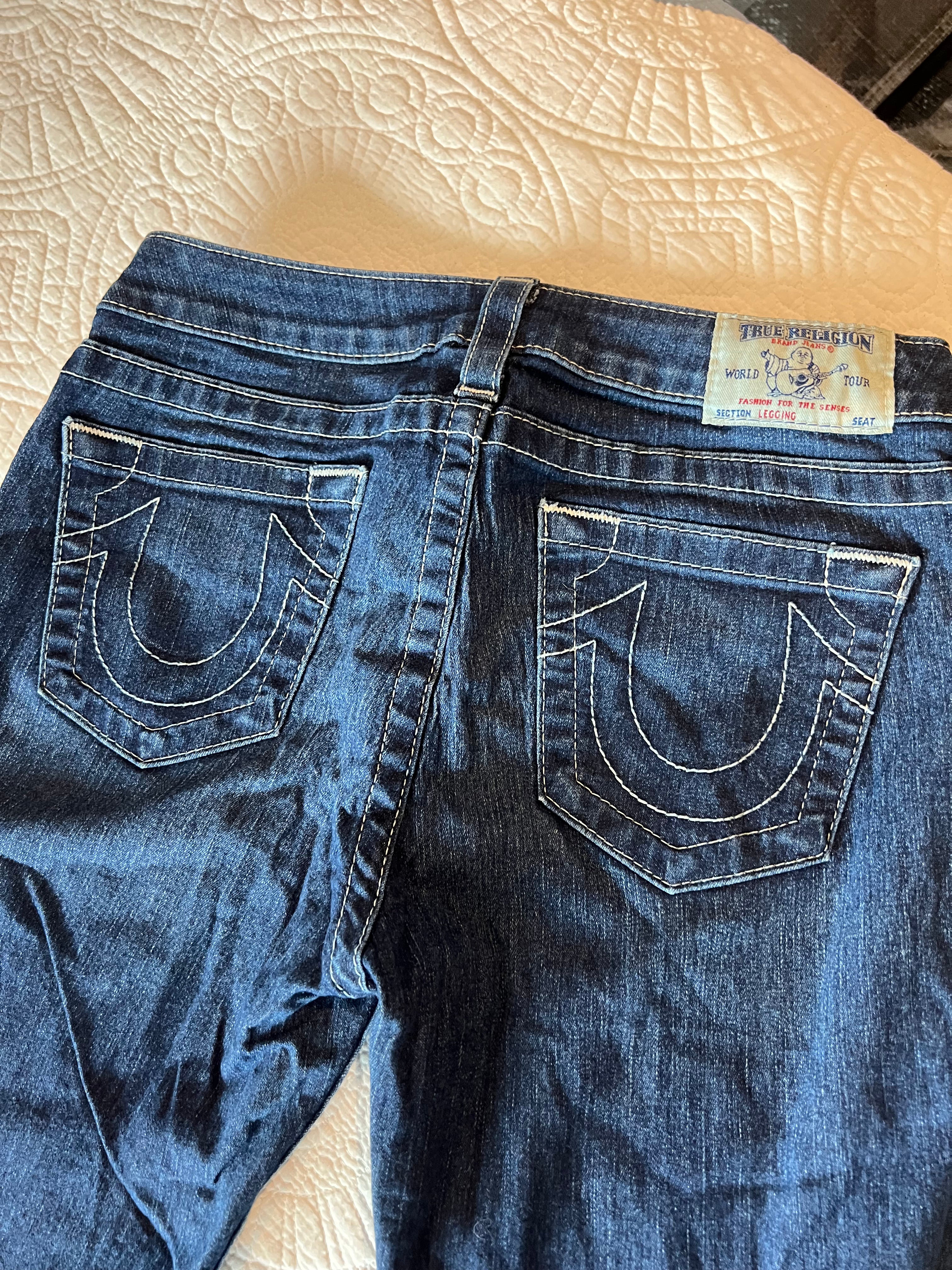 skinny jeans / Low rise / Dark blue wash