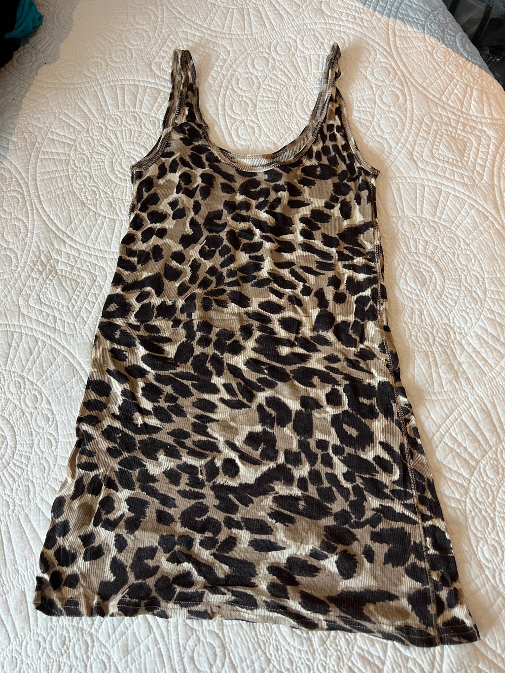 Leapord print vest top / Ribbed