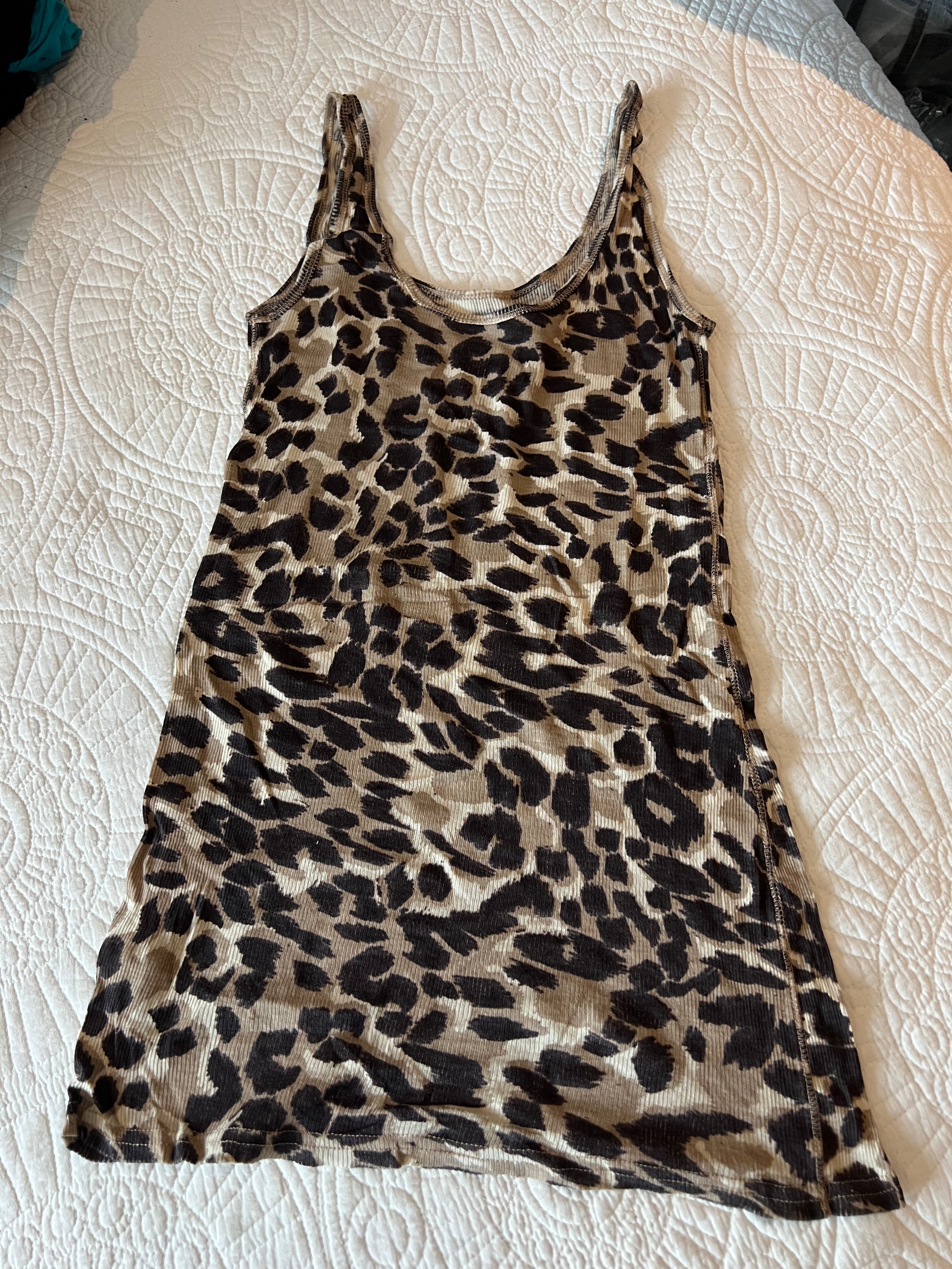 Leapord print vest top / Ribbed