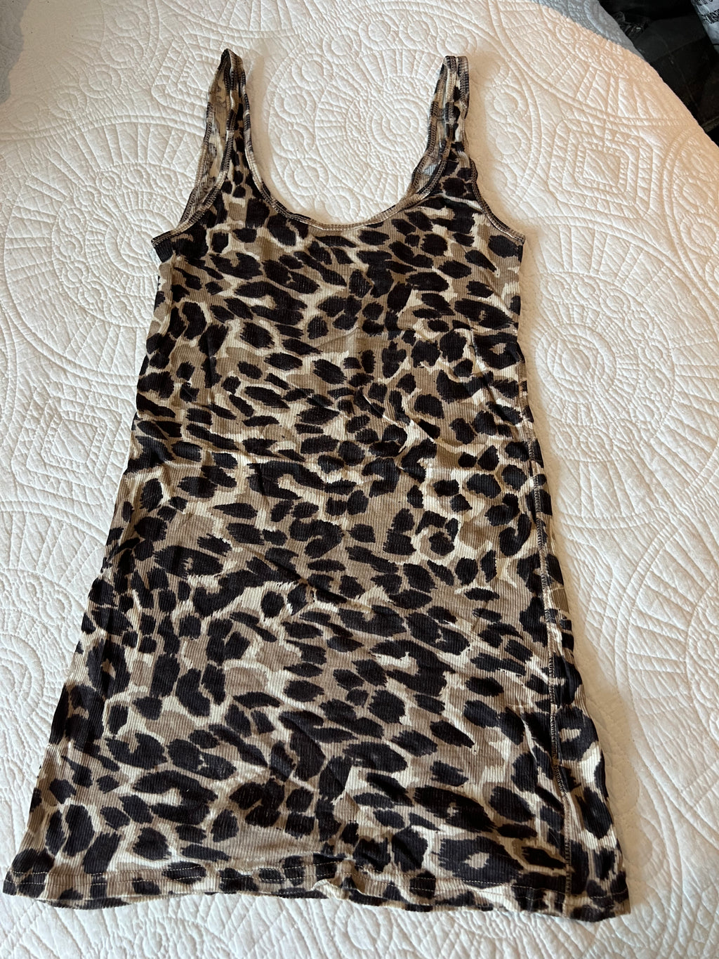 Leapord print vest top / Ribbed