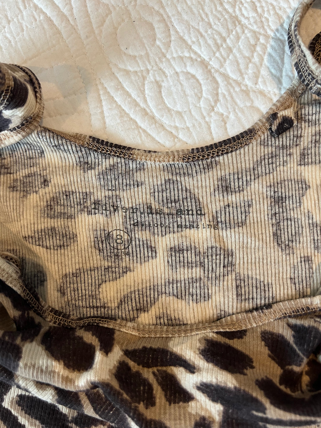 Leapord print vest top / Ribbed