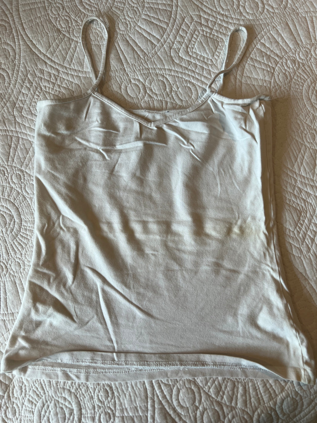 White spagetti strap tank top