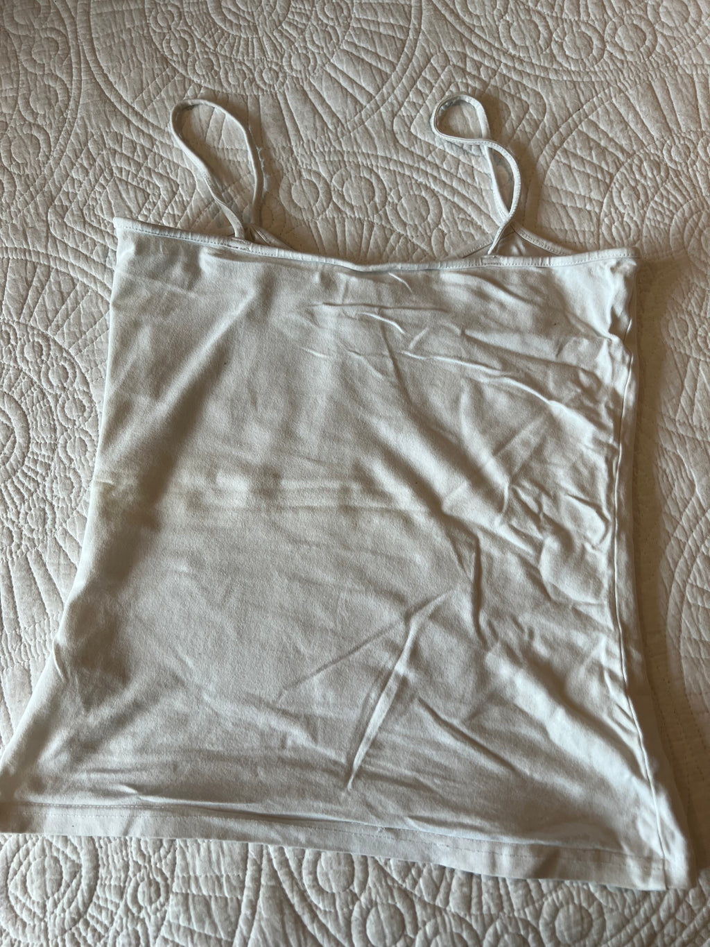 White spagetti strap tank top