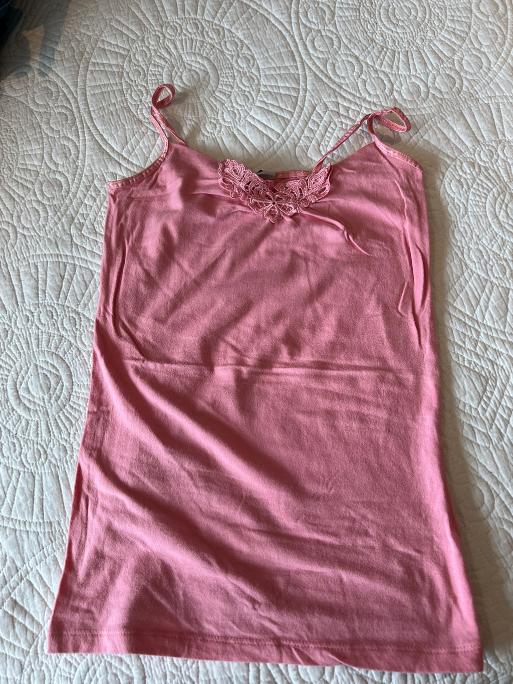 Pink spagetti strap tank top