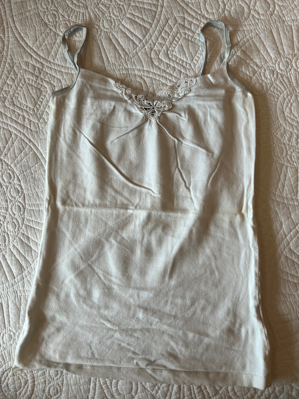 White spagetti strap tank top