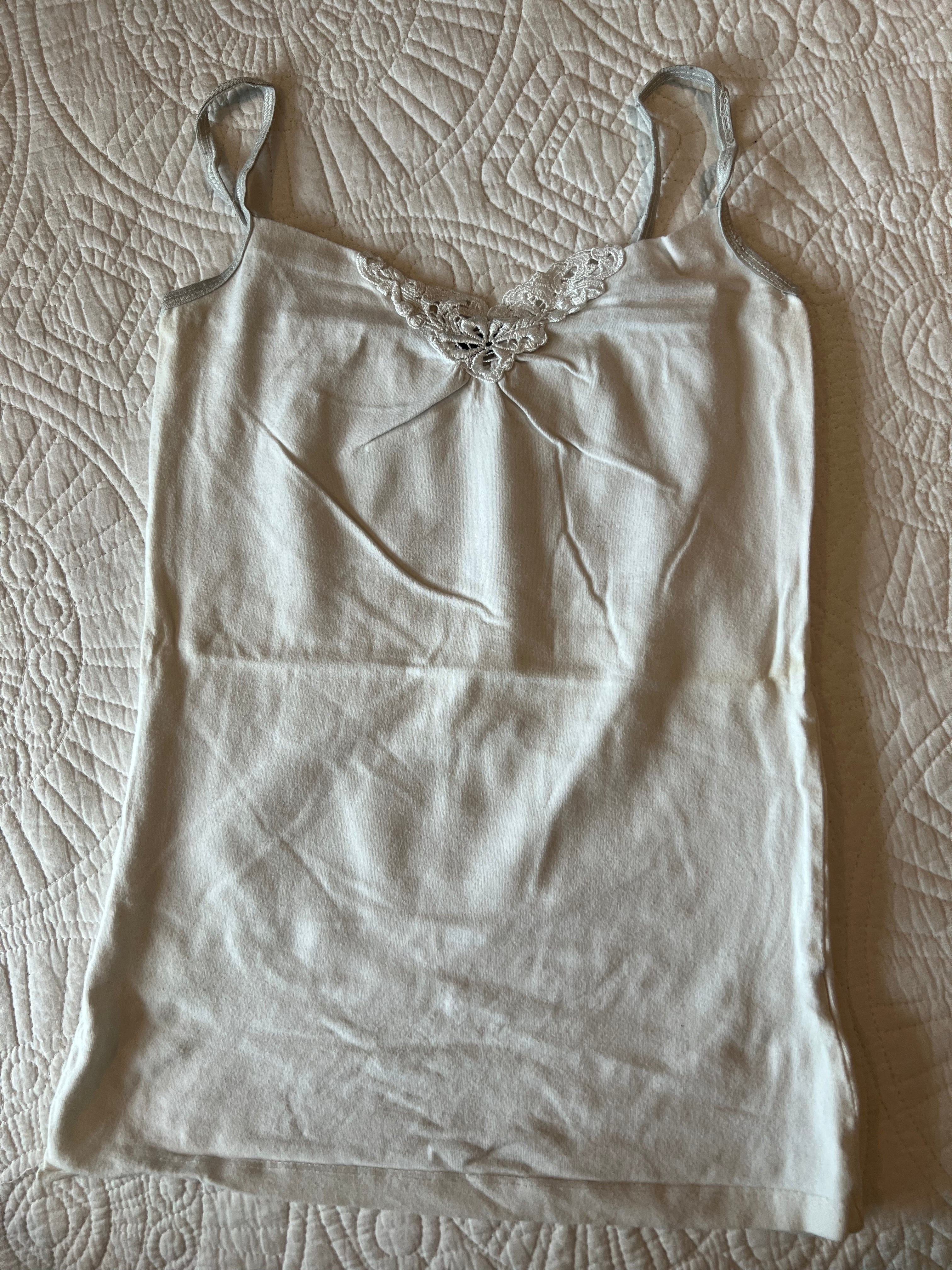 White spagetti strap tank top