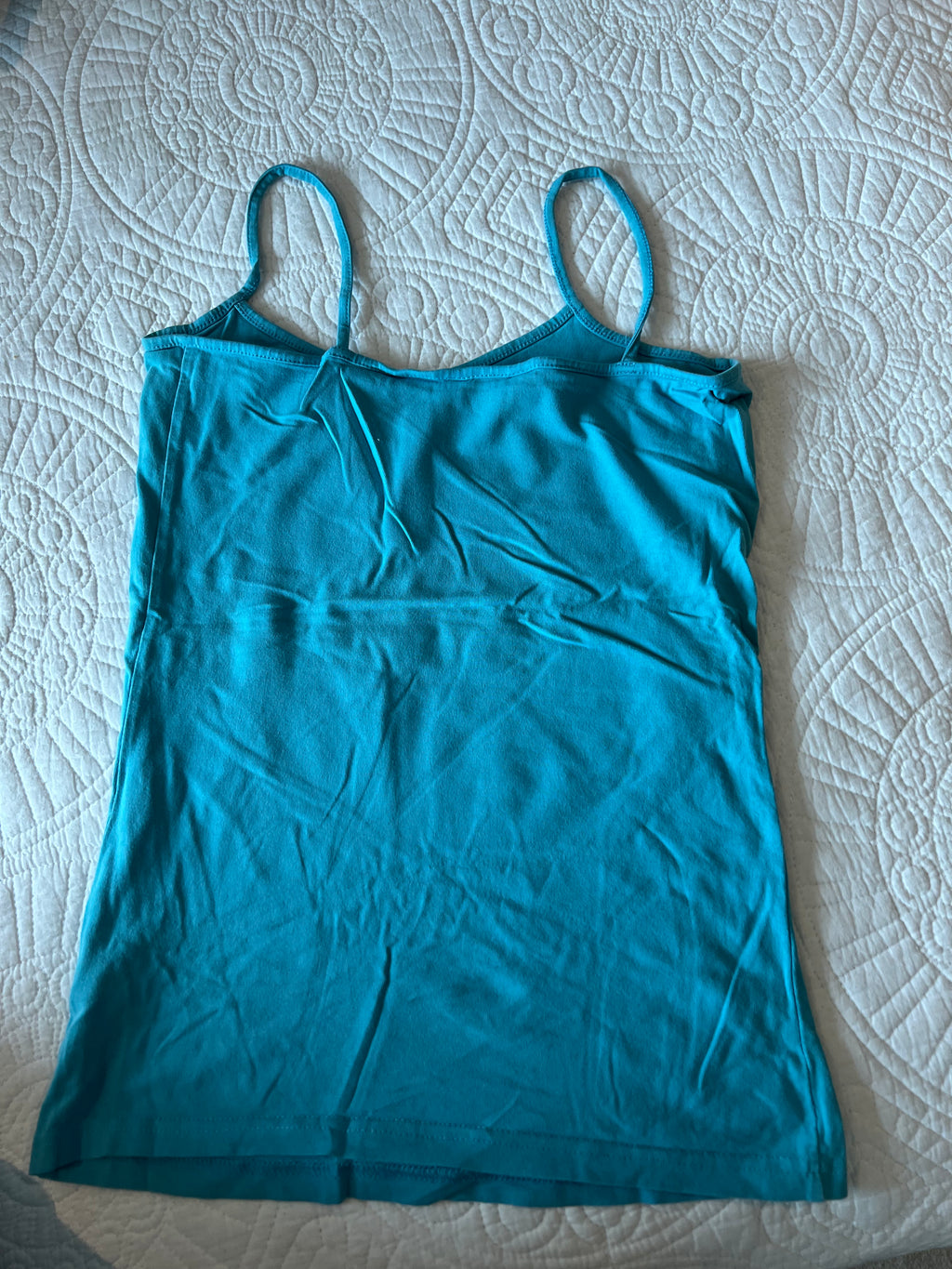 Blue spagetti strap tank top