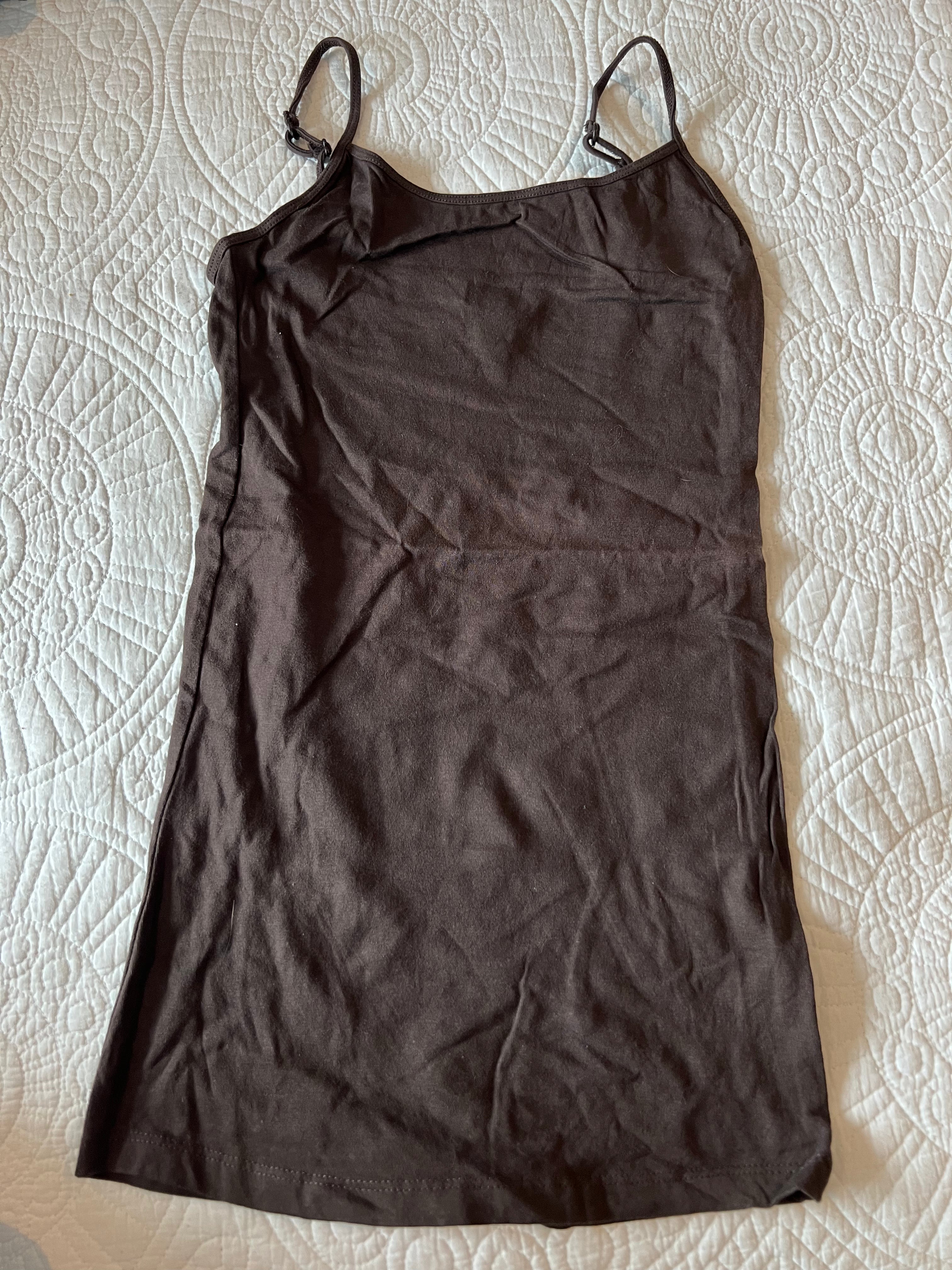 Brown spagetti strap tank top