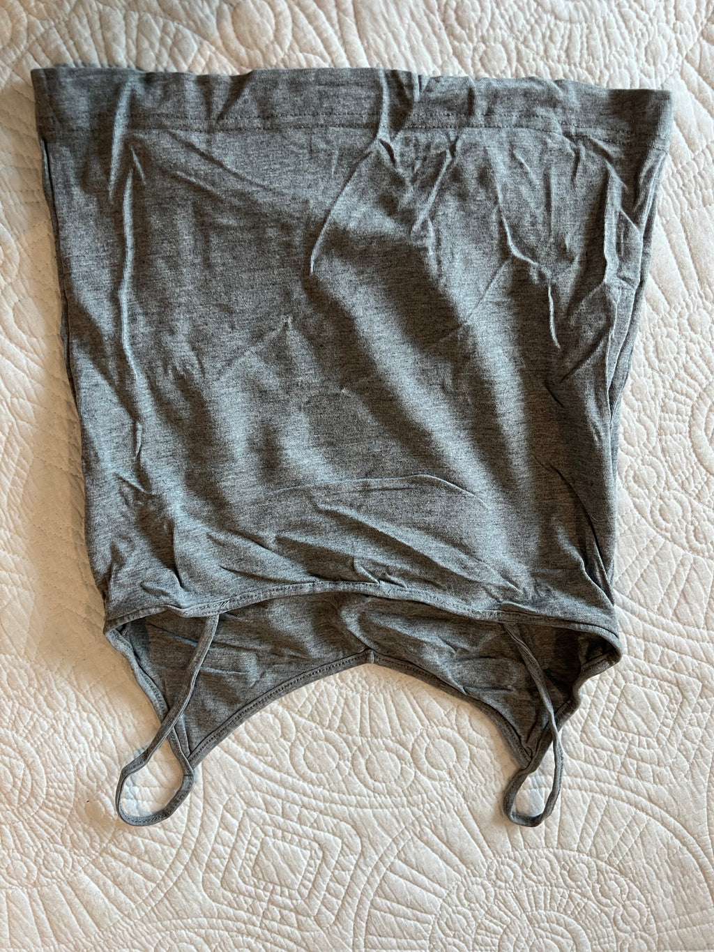 Grey spagetti strap crop top