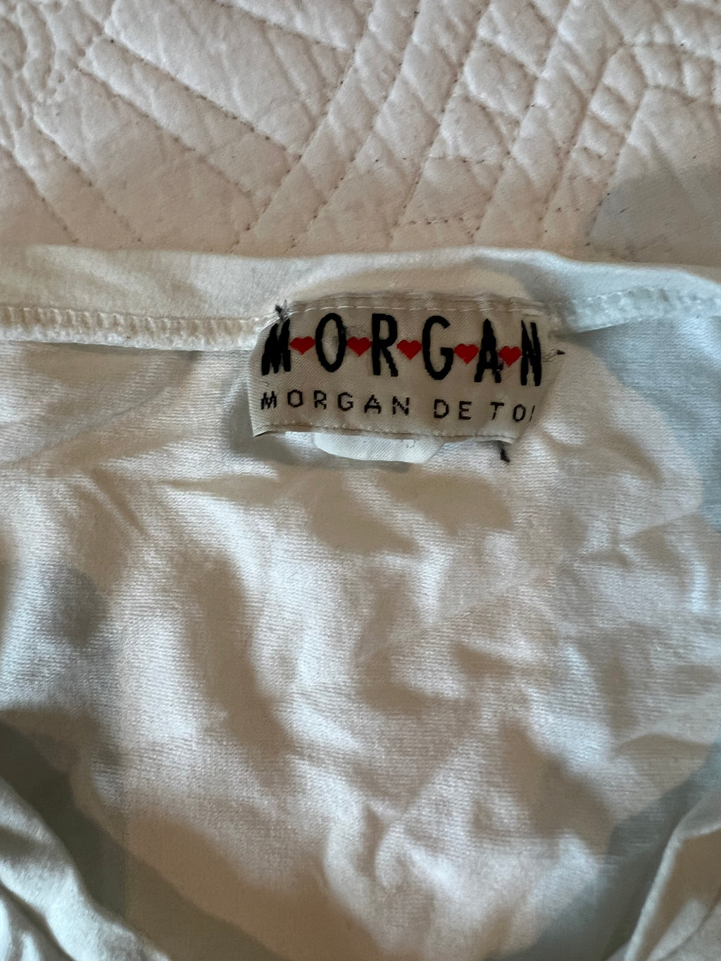 White morgan crop top