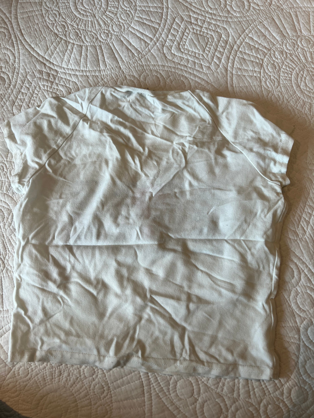 White morgan crop top