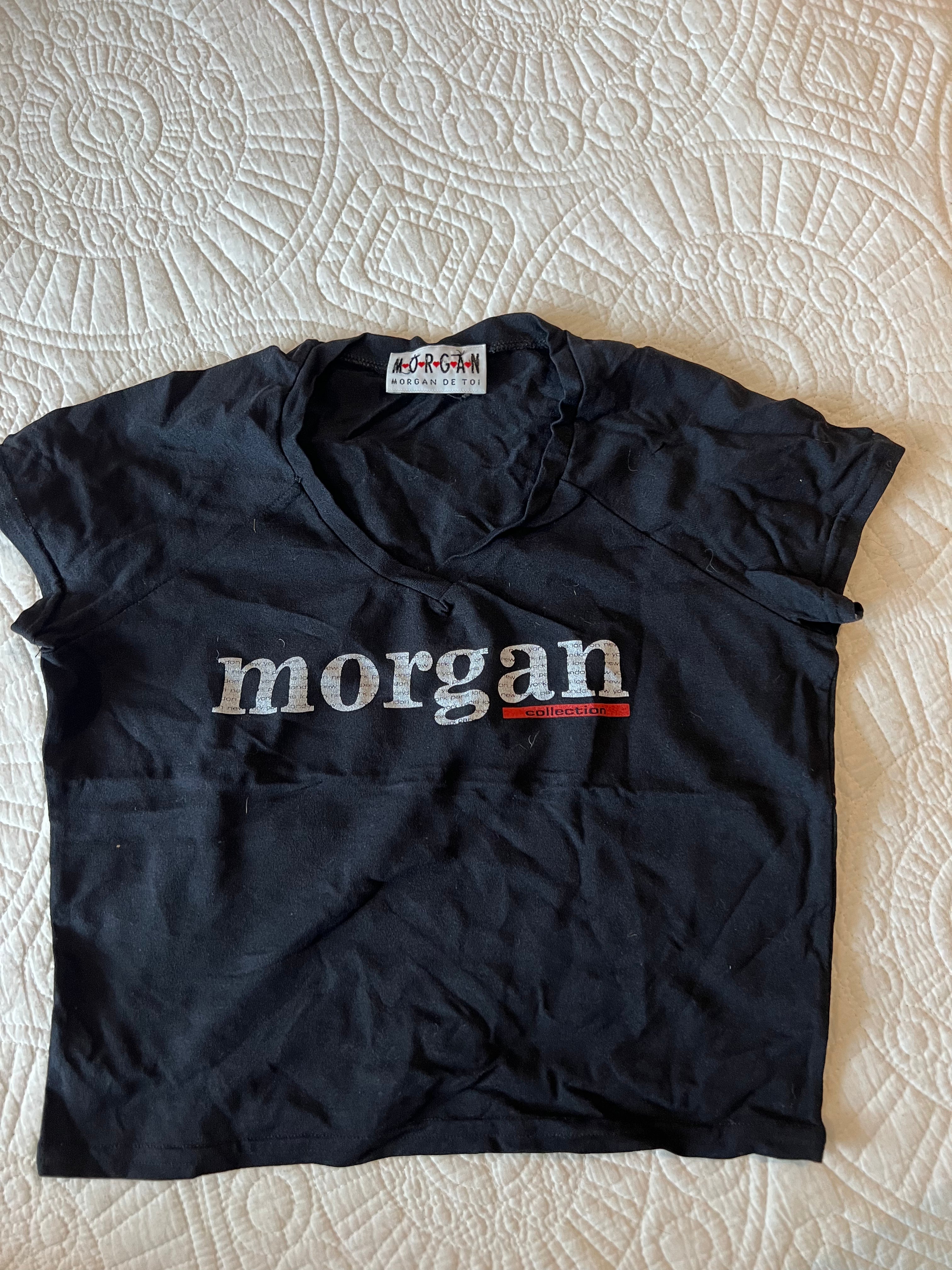 Black morgan crop top