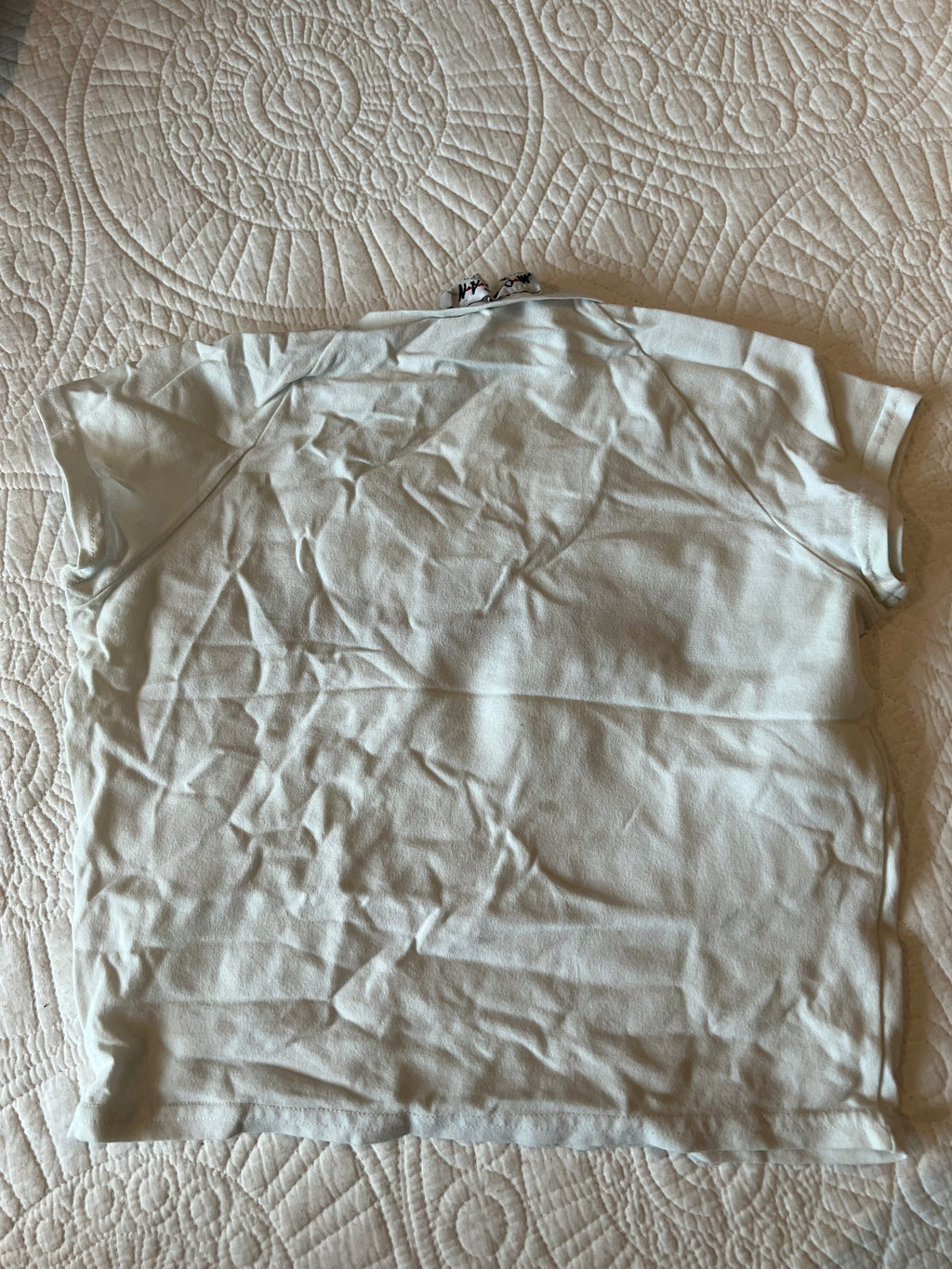White morgan crop top