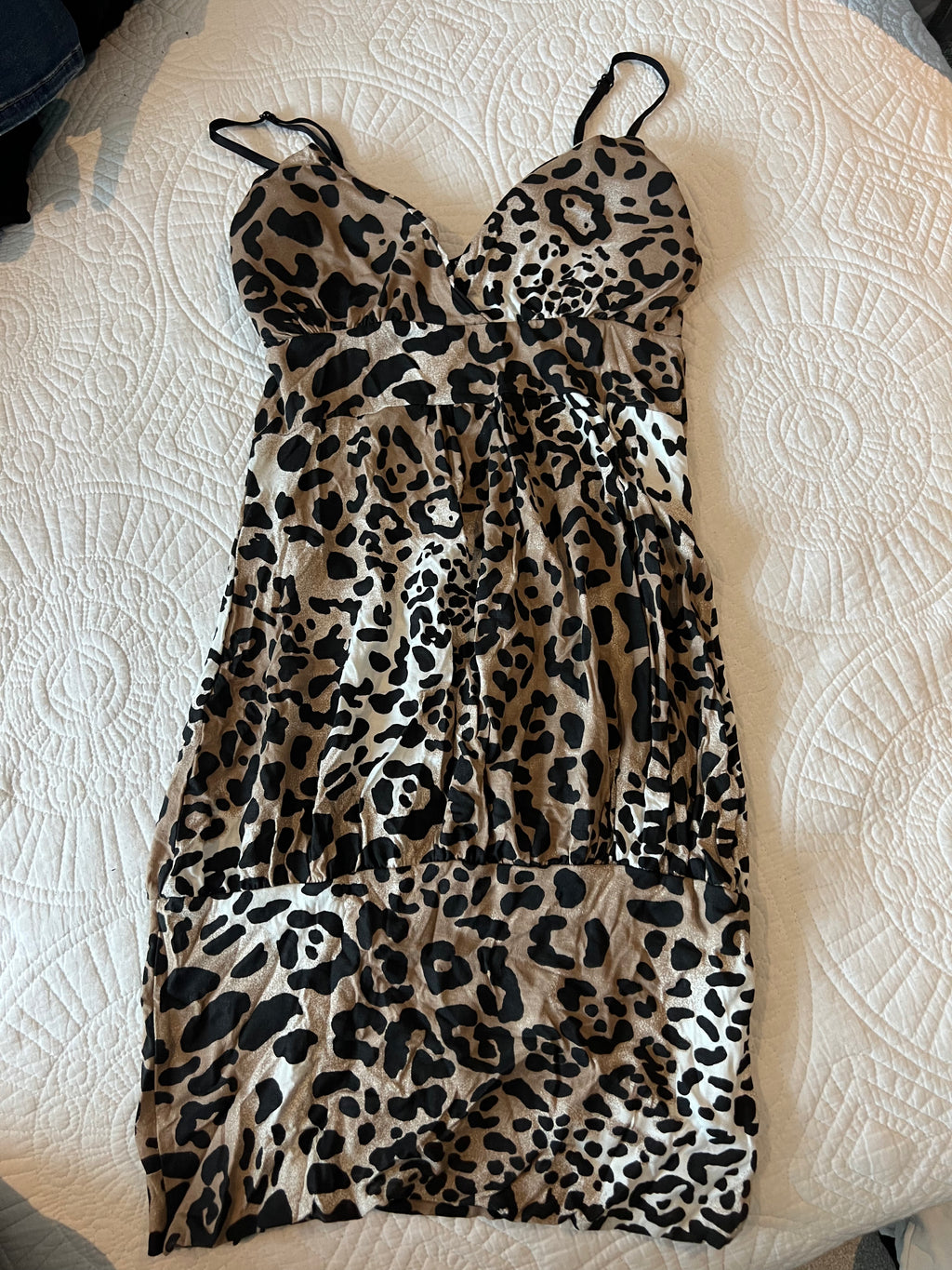 Leapord print dress / Padded bra