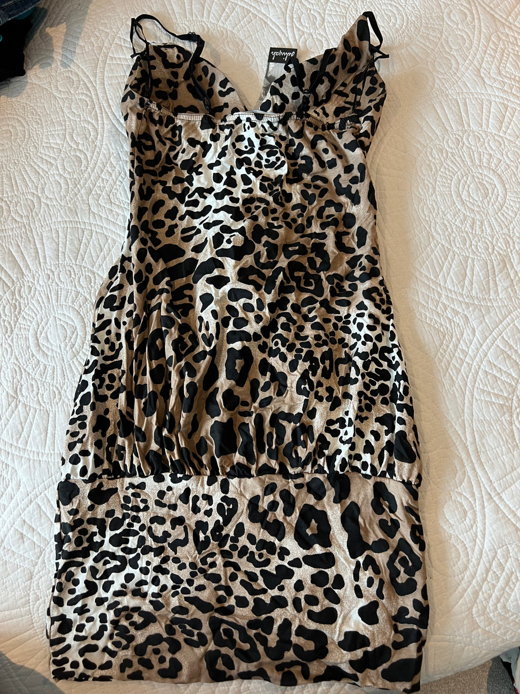 Leapord print dress / Padded bra