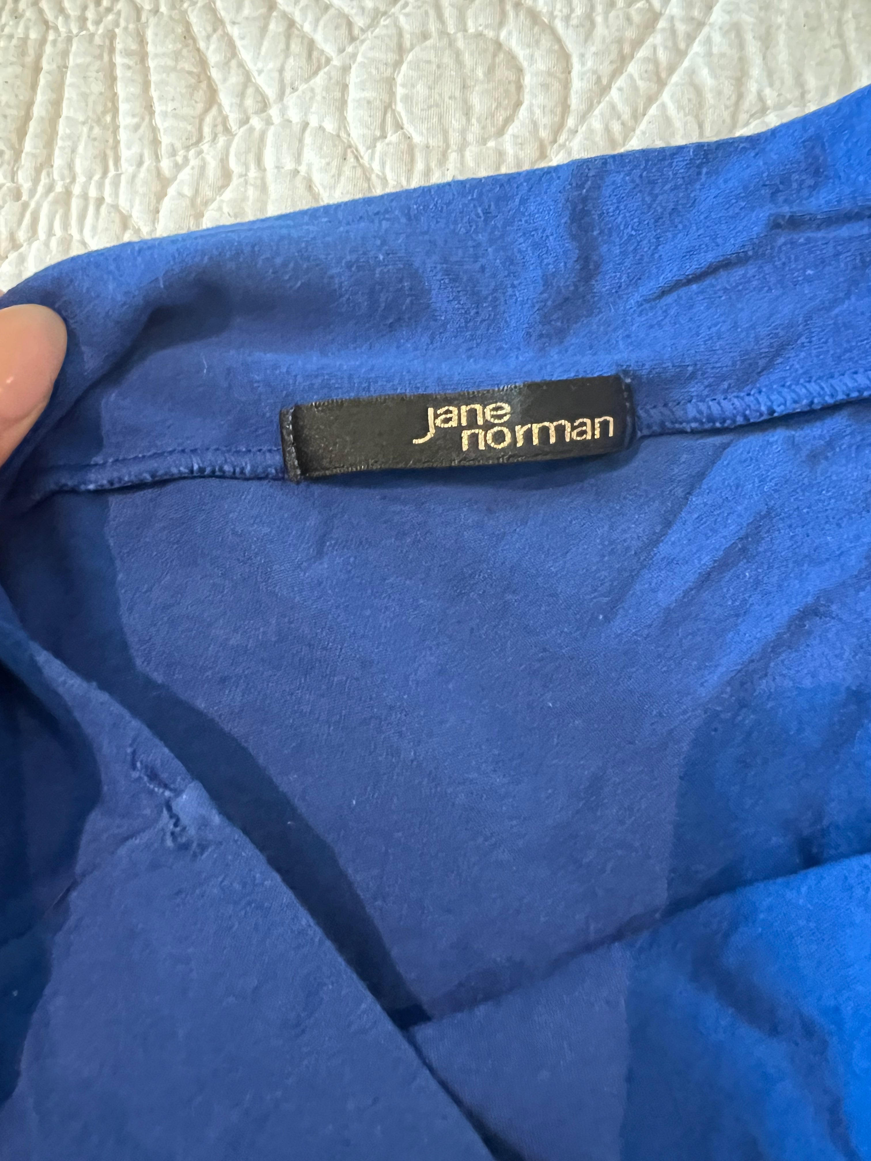 Aysmmetrical blue Top