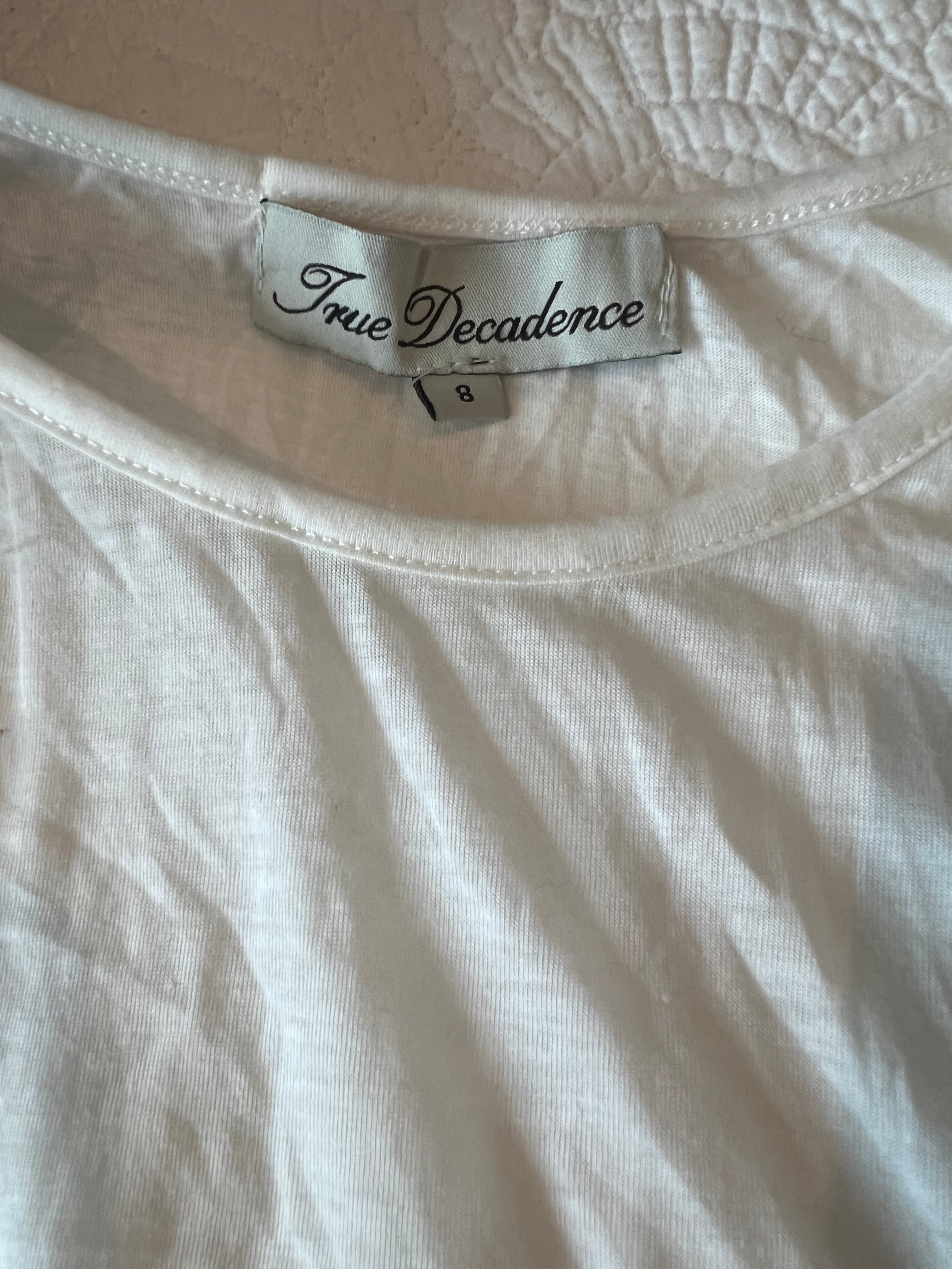 Aysymmetrical oversized white tee