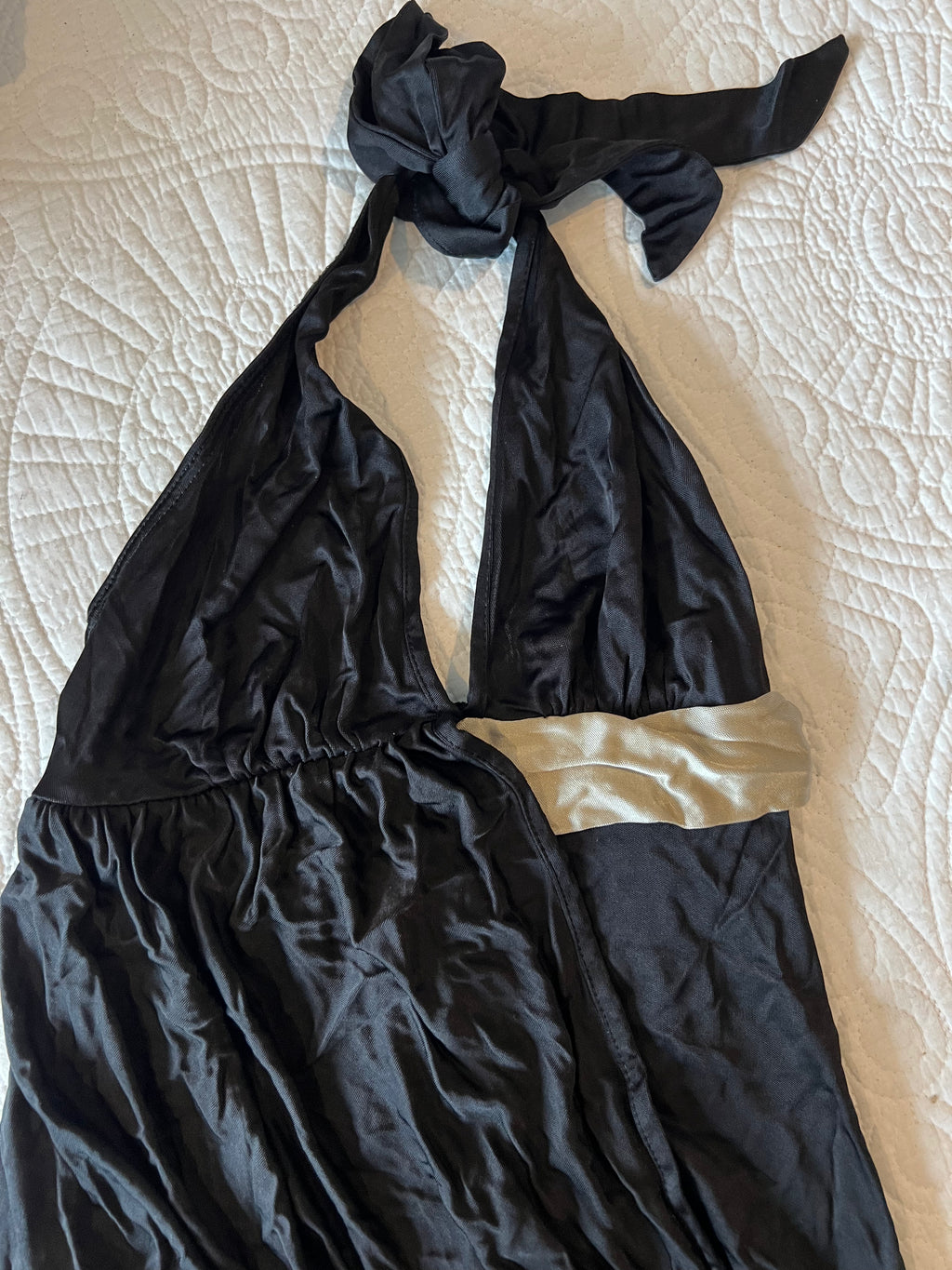 Backless halterneck dress