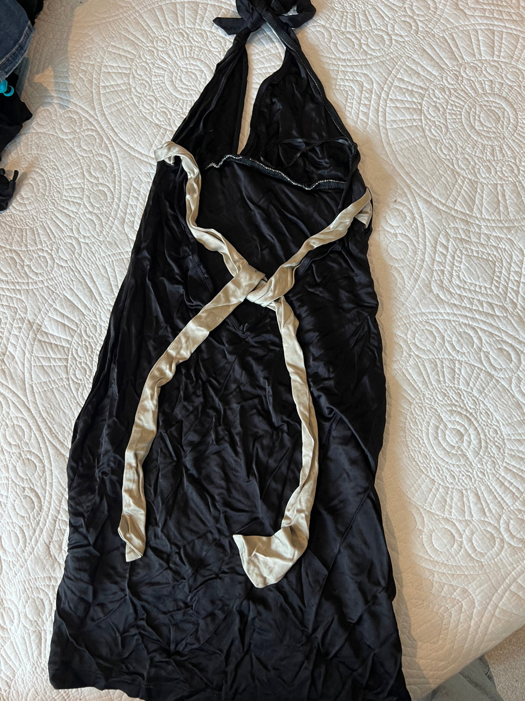 Backless halterneck dress