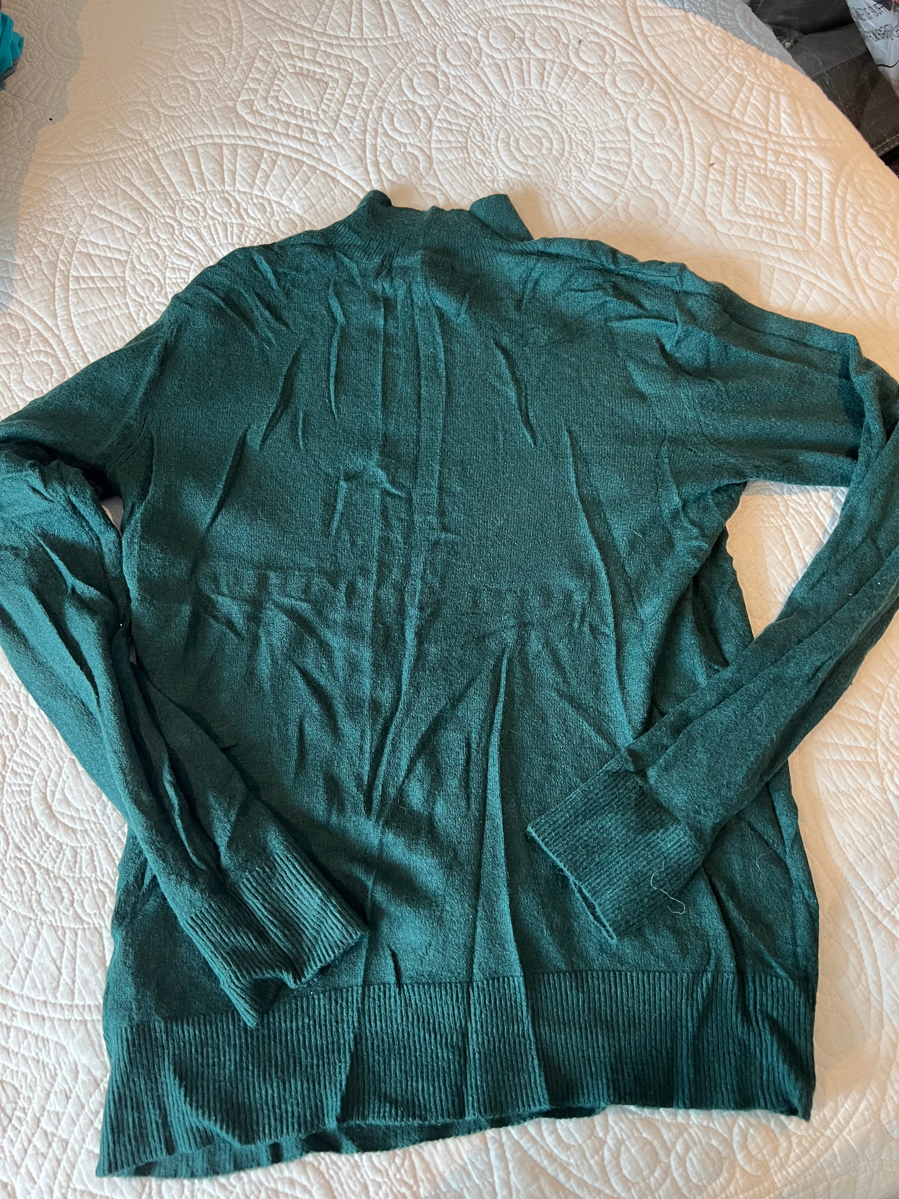 Emerald green turtle neck long sleeve jumpe