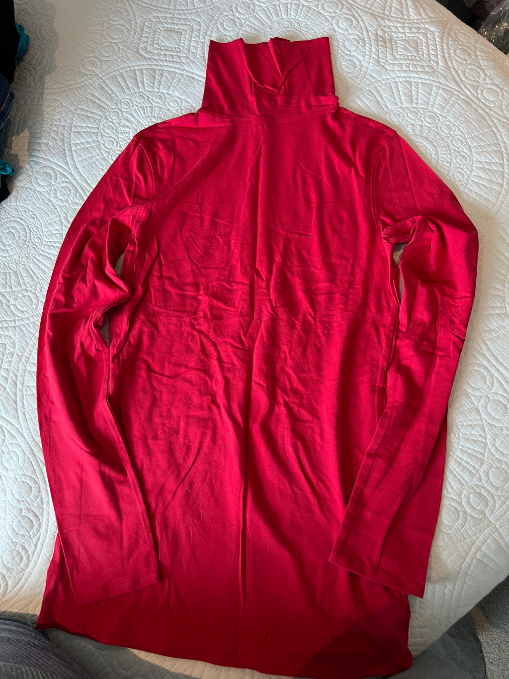 Red long sleeve turtleneck