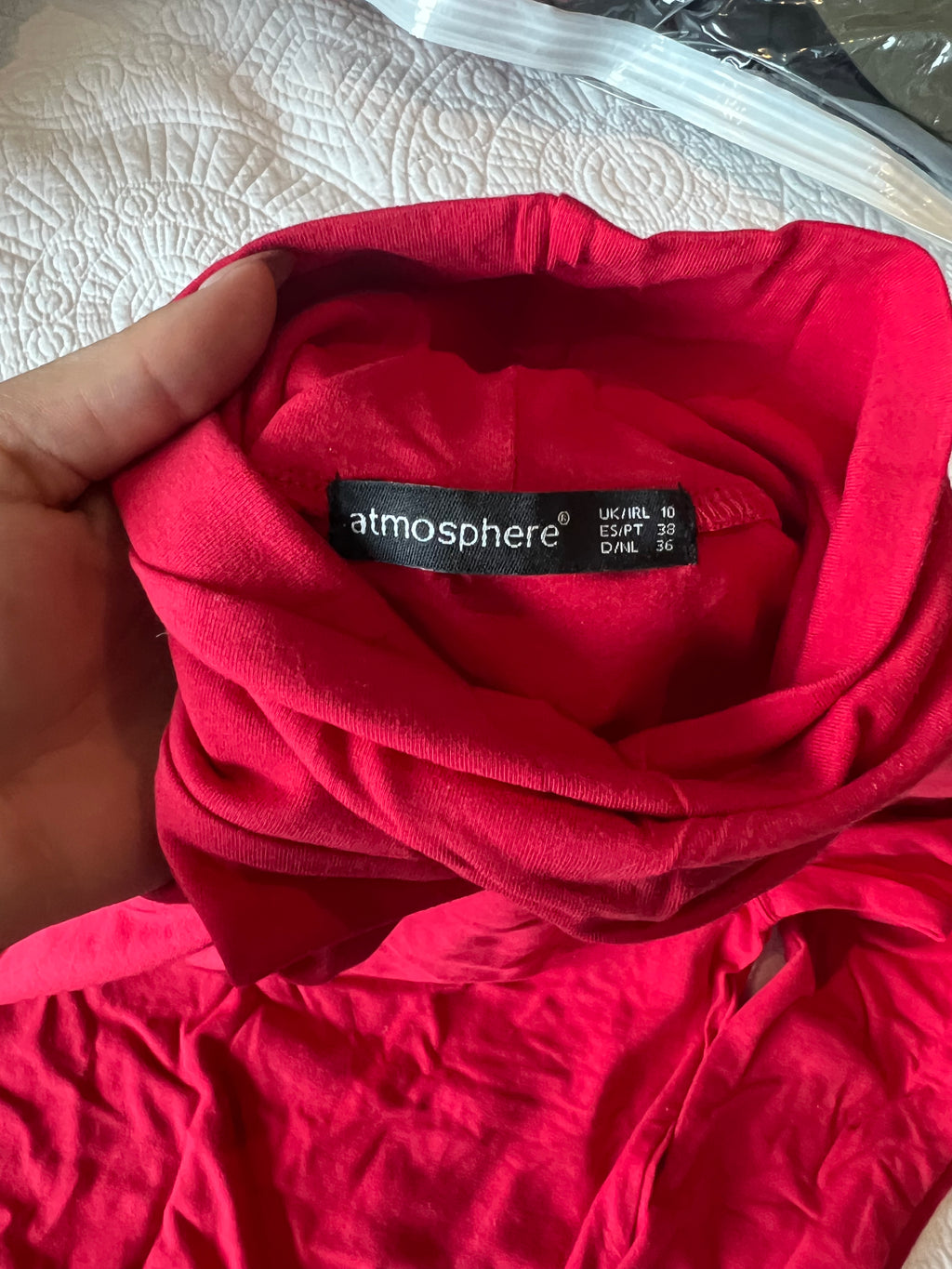Red long sleeve turtleneck
