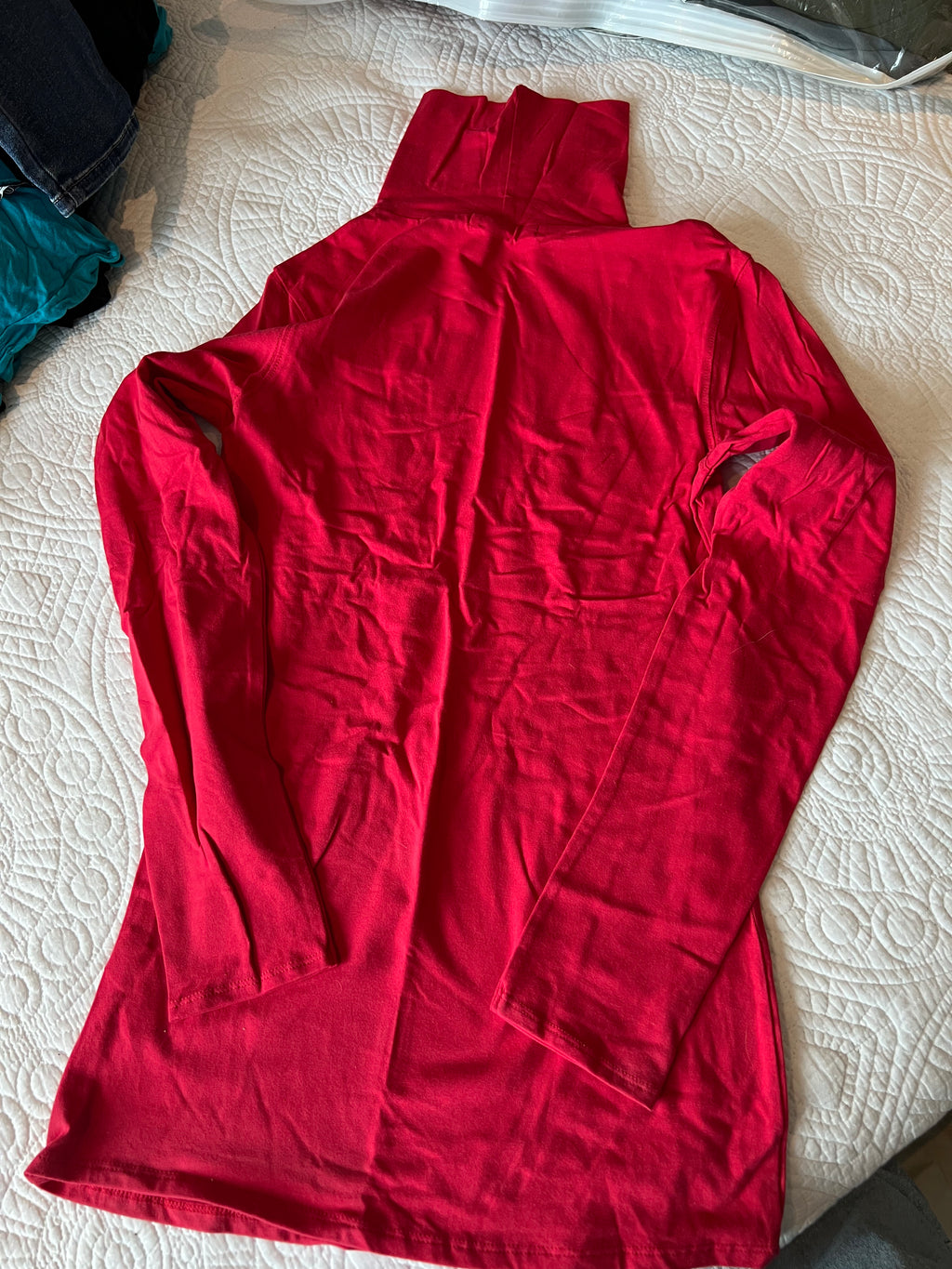 Red long sleeve turtleneck