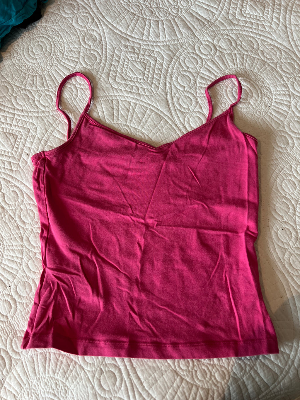 Pink spagetti strap tank top