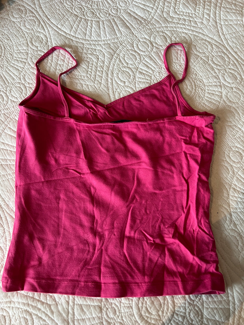 Pink spagetti strap tank top