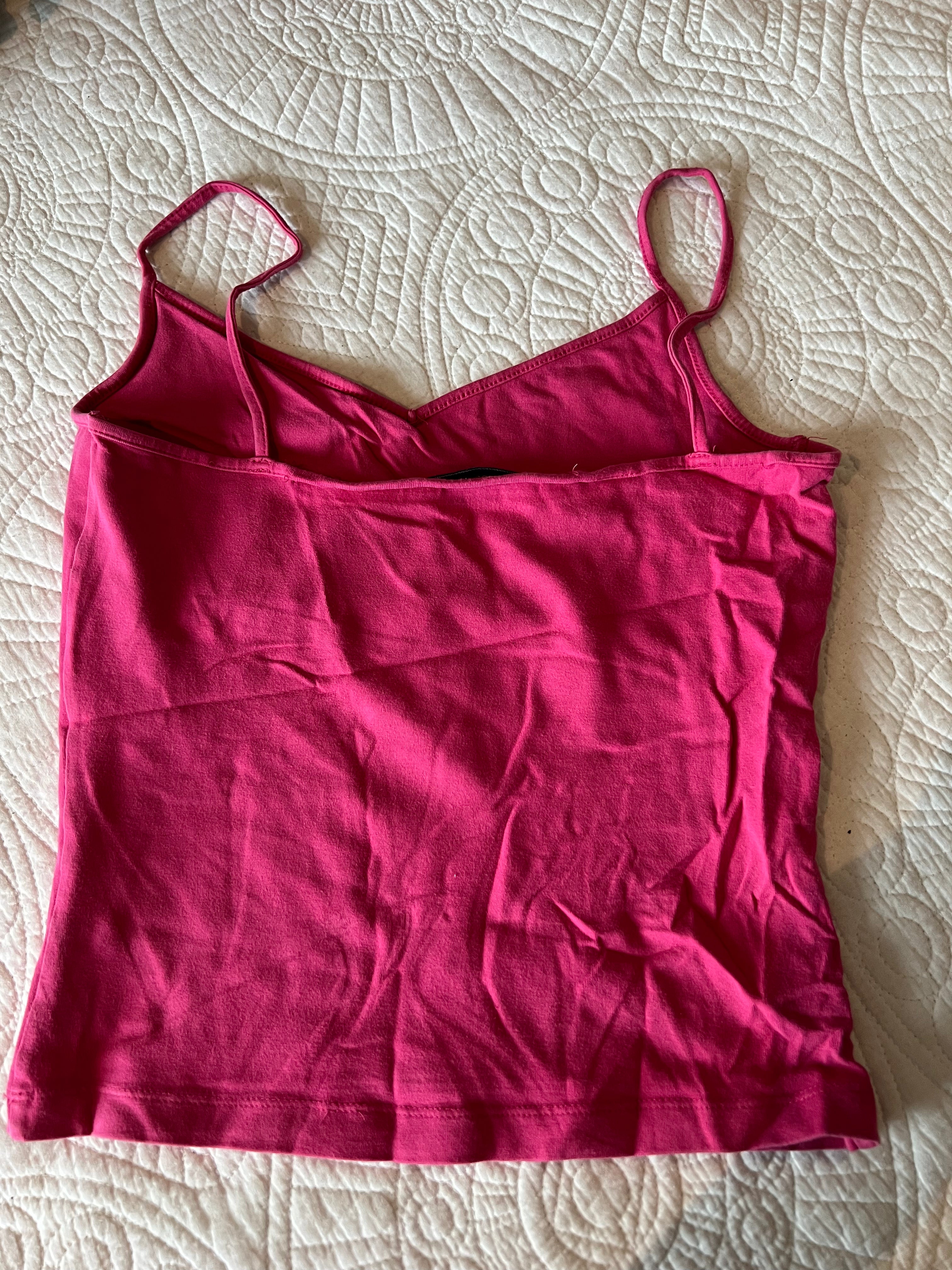 Pink spagetti strap tank top