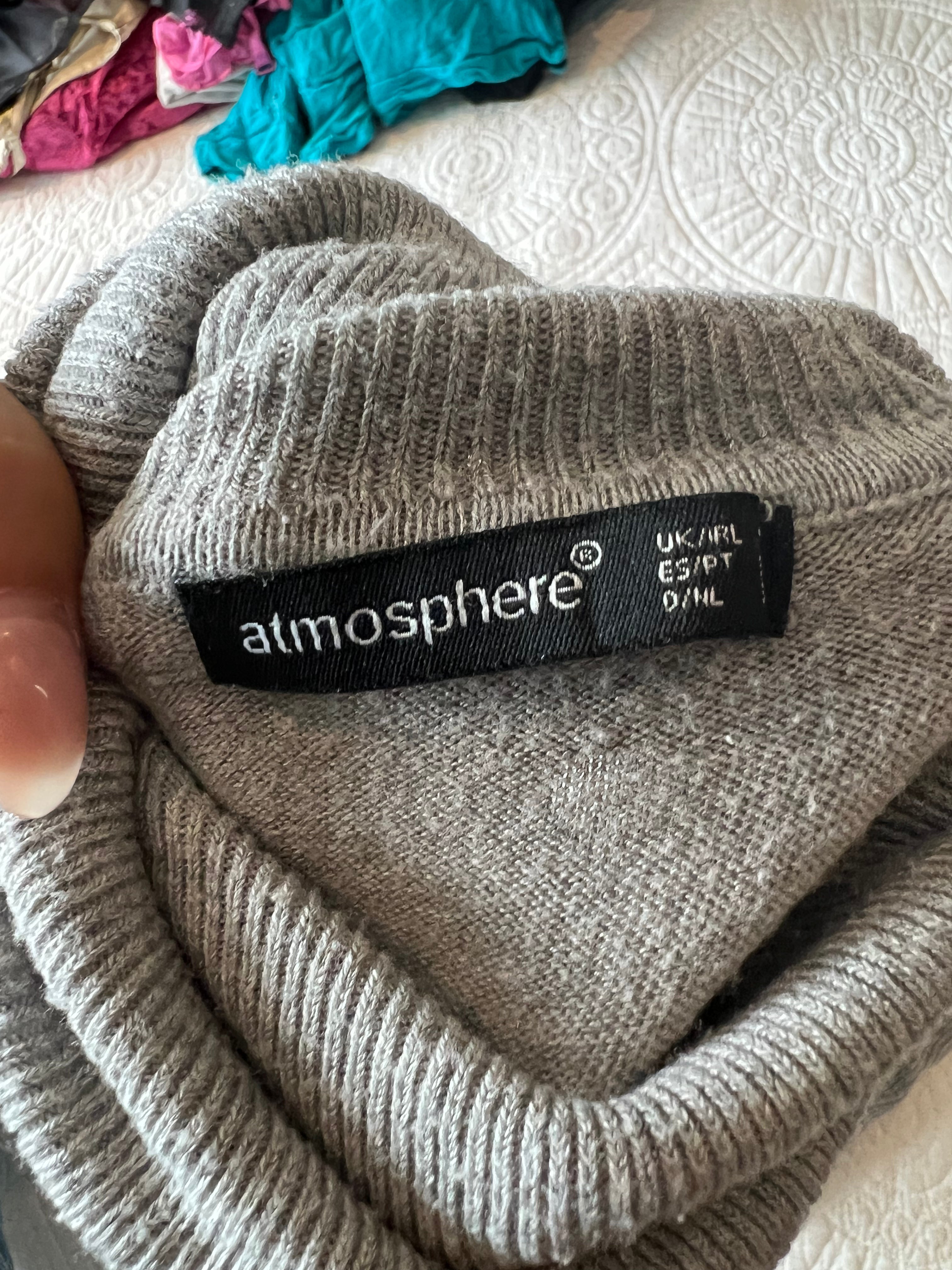 Grey long sleeve turtle neck top