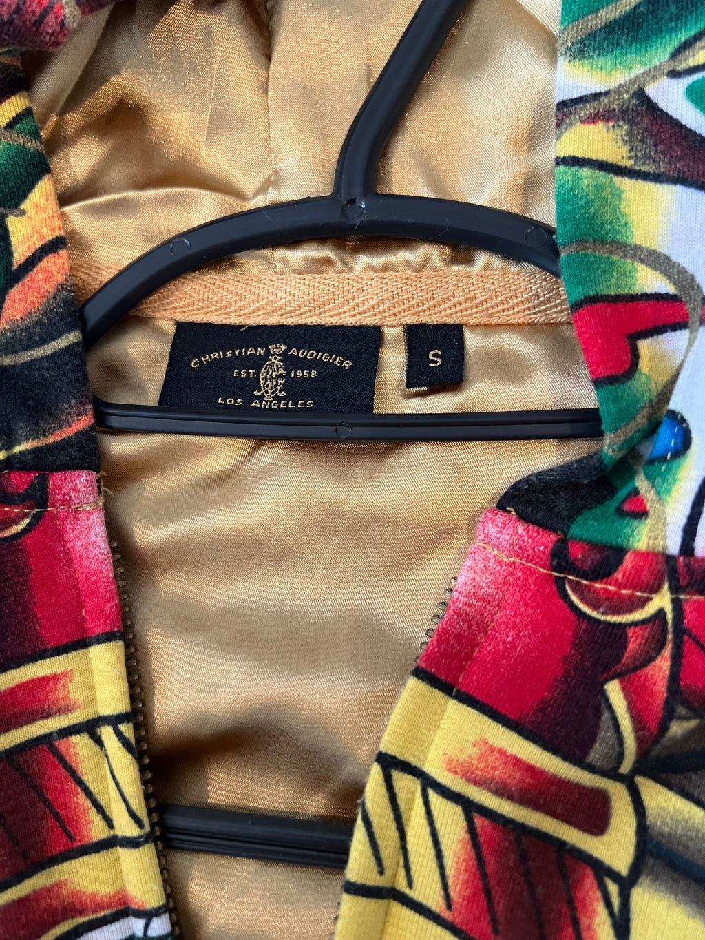 Ed Hardy Red / multiple colour zip up hoodie