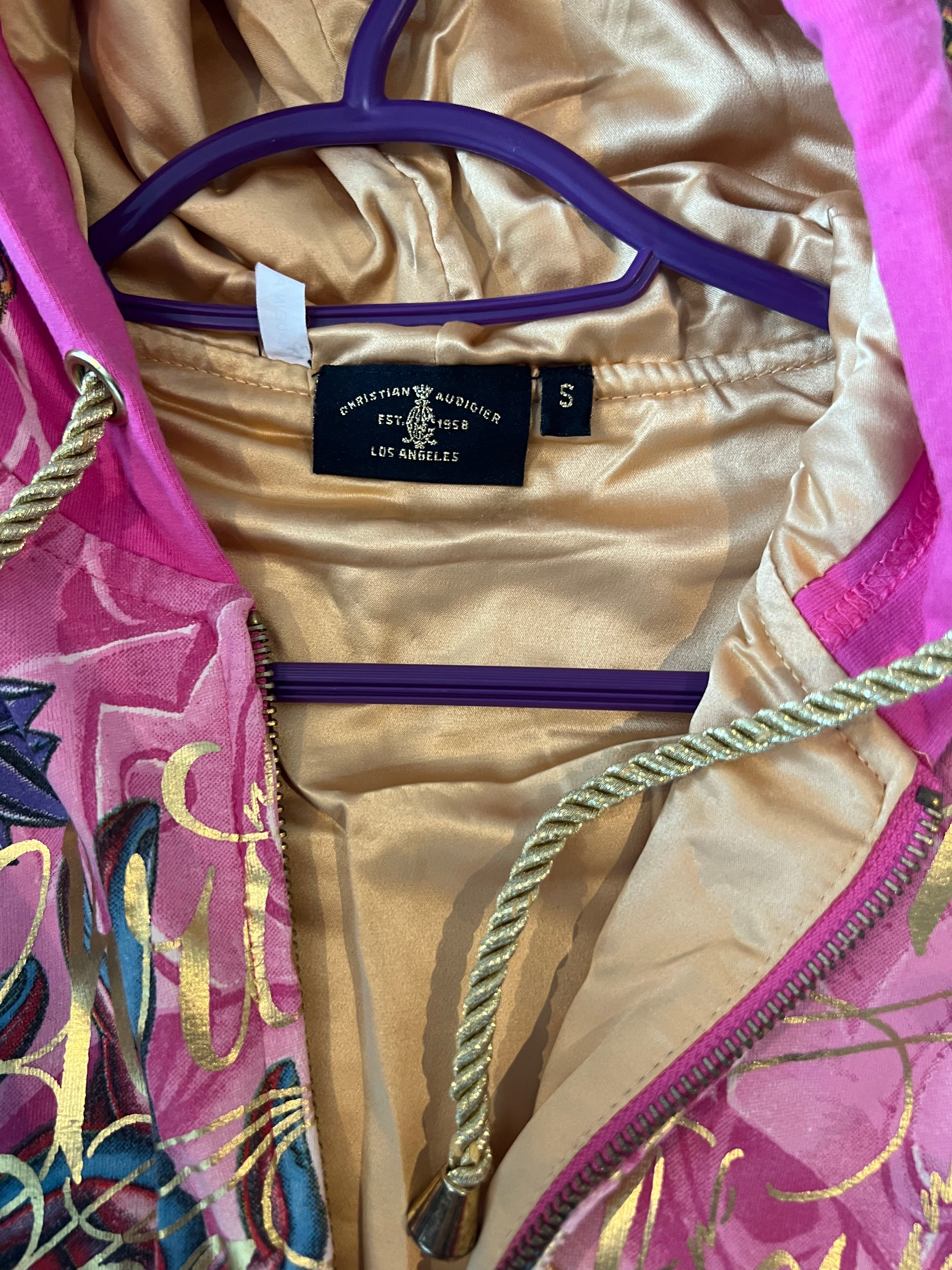 Ed Hardy Pink / multiple colour zip up hoodie