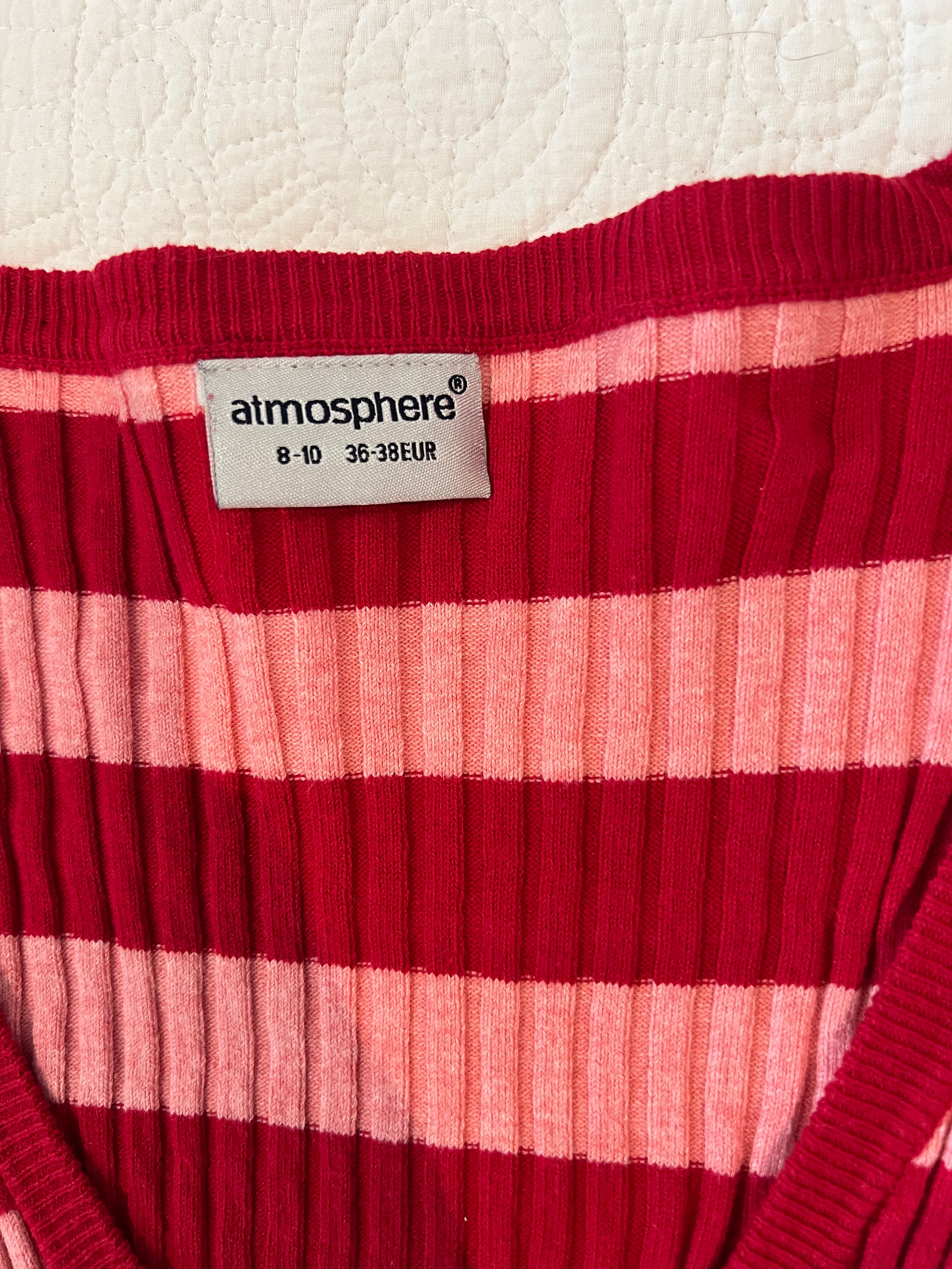 Red and pink stripey top