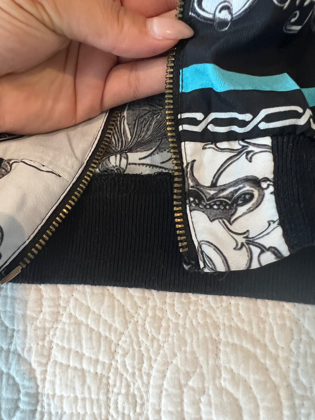Blue / black, thin material jacket