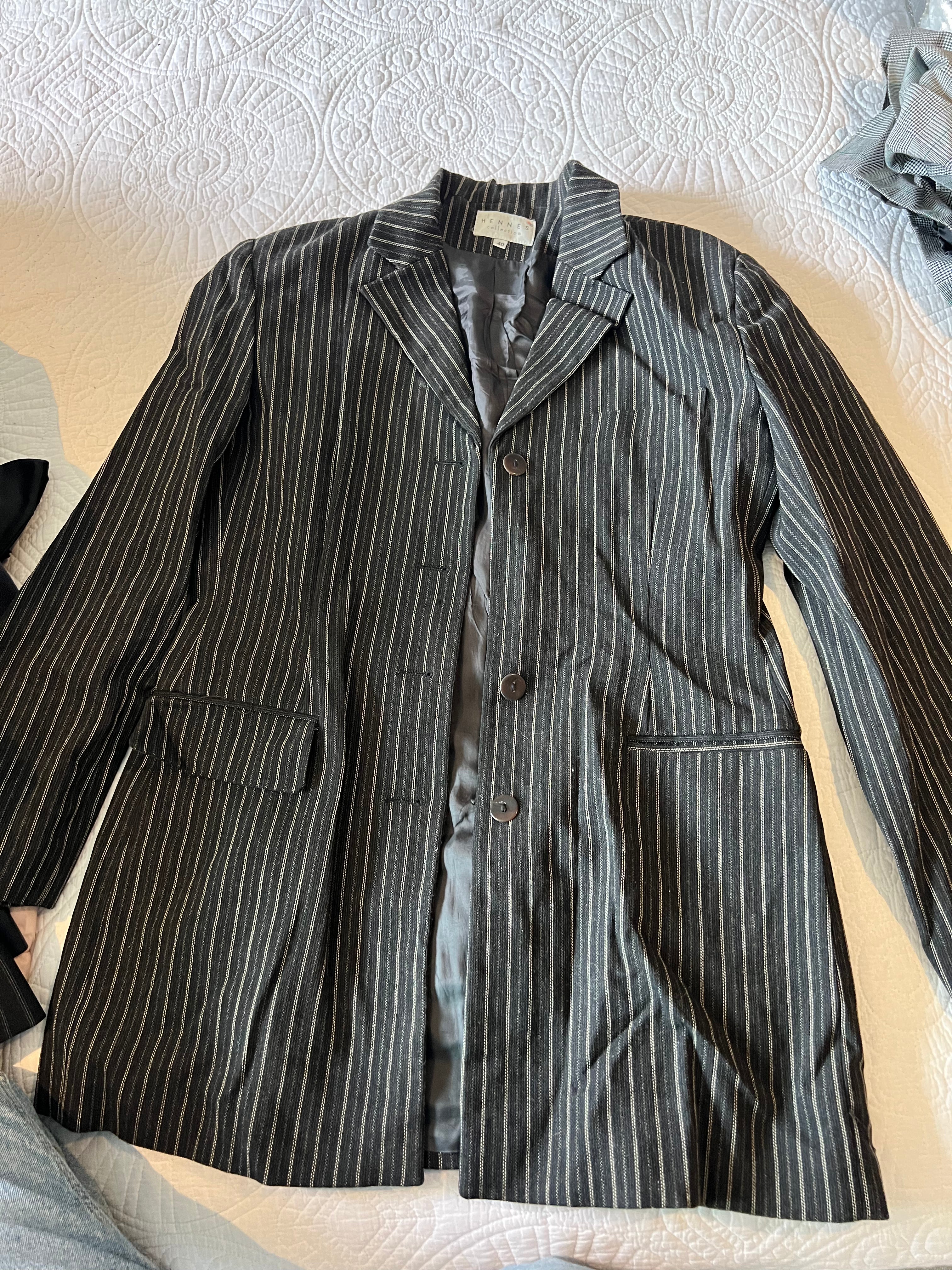Black and white stripe style blazer