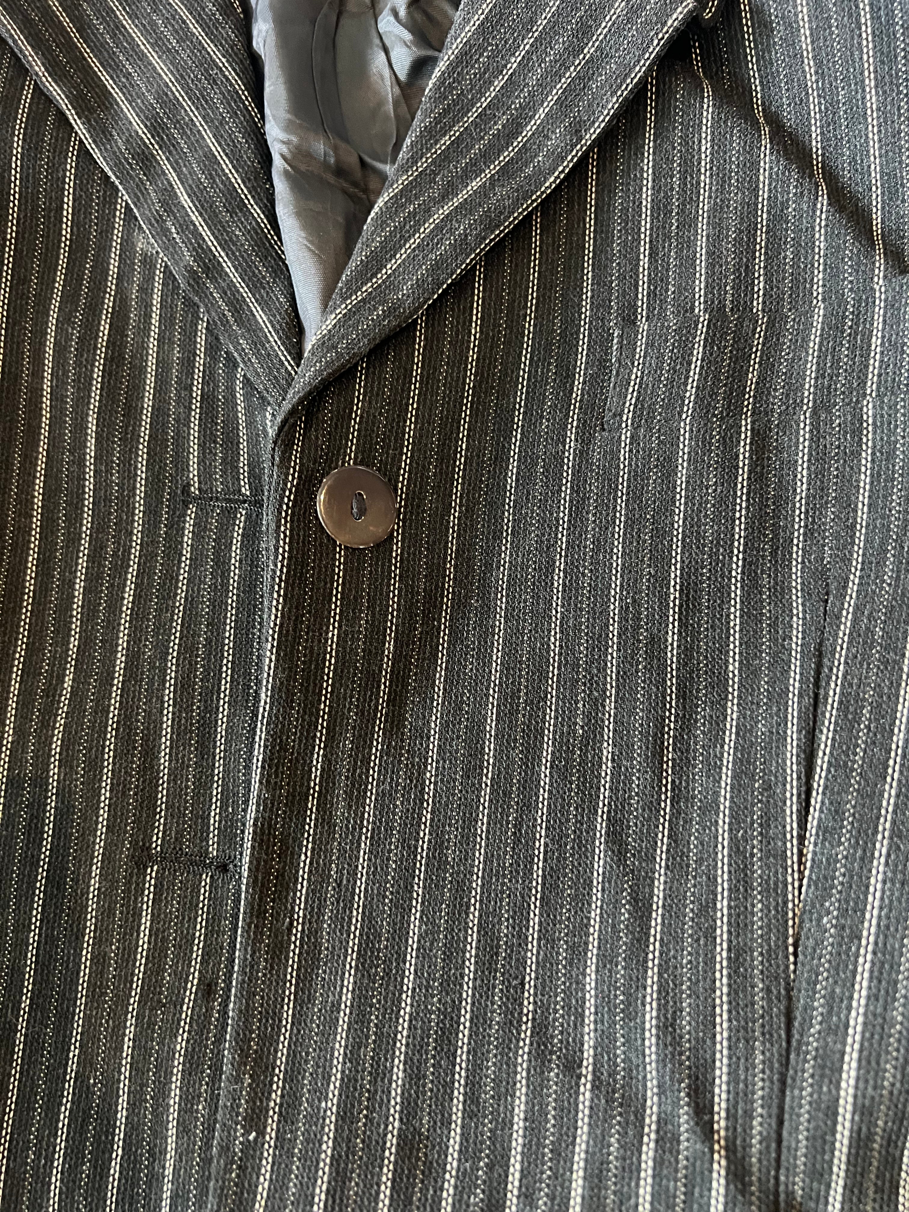 Black and white stripe style blazer