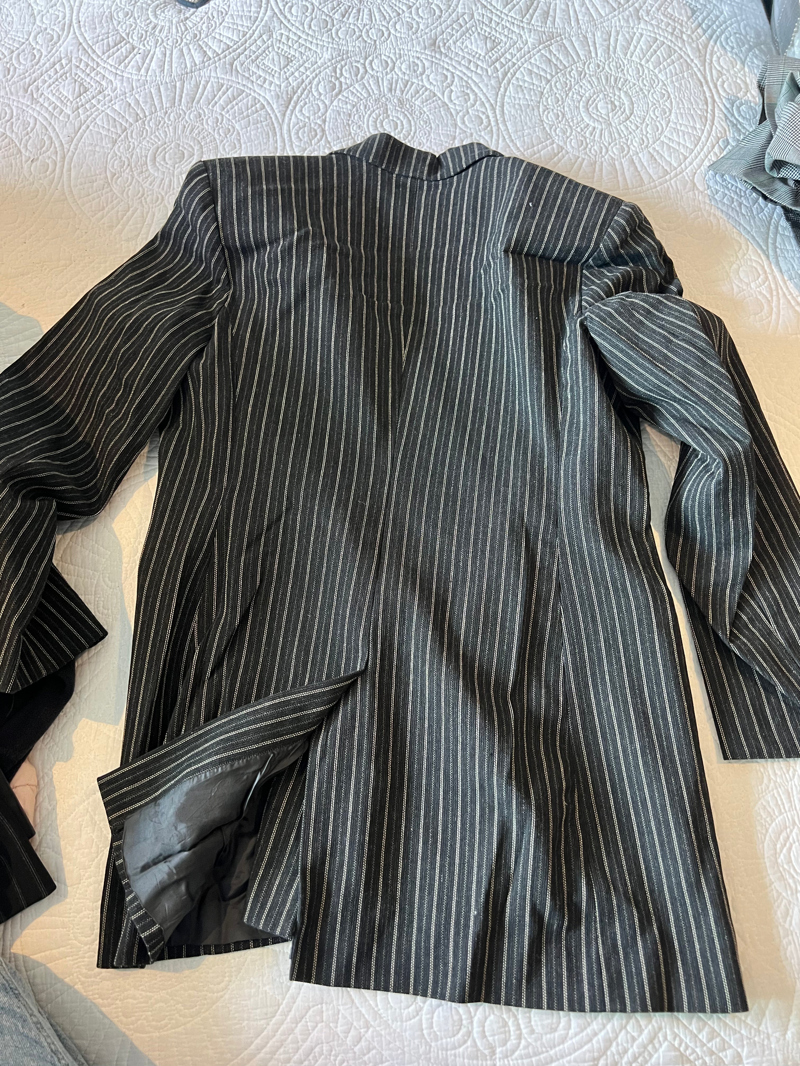 Black and white stripe style blazer